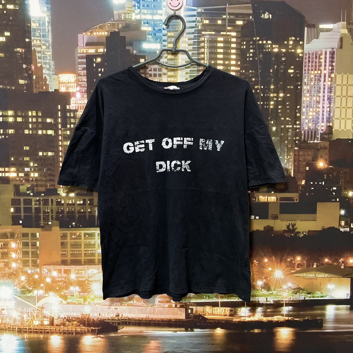 Band Tees VINTAGE Y2K BLACK TEE GET OFF MY DICK PENIS FUNNY PORNO Size US M / EU 48-50 / 2 - 1 Thumbnail