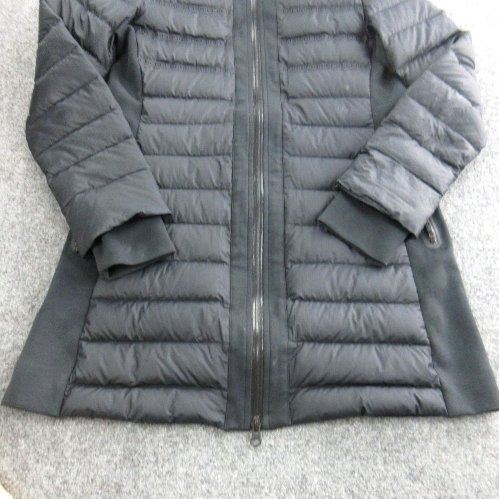 Nike Nike Puffer Jacket Womens Medium Black Hooded Down Parka 2-Way Zip 683941-010 Size M / US 6-8 / IT 42-44 - 2 Thumbnail