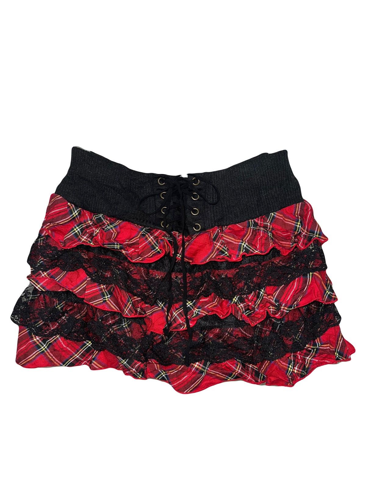 Japanese Brand Red Tartan iconic mini skirt 🥀🧛🏻‍♀️ Size 27" / US 4 / IT 40 - 1 Thumbnail