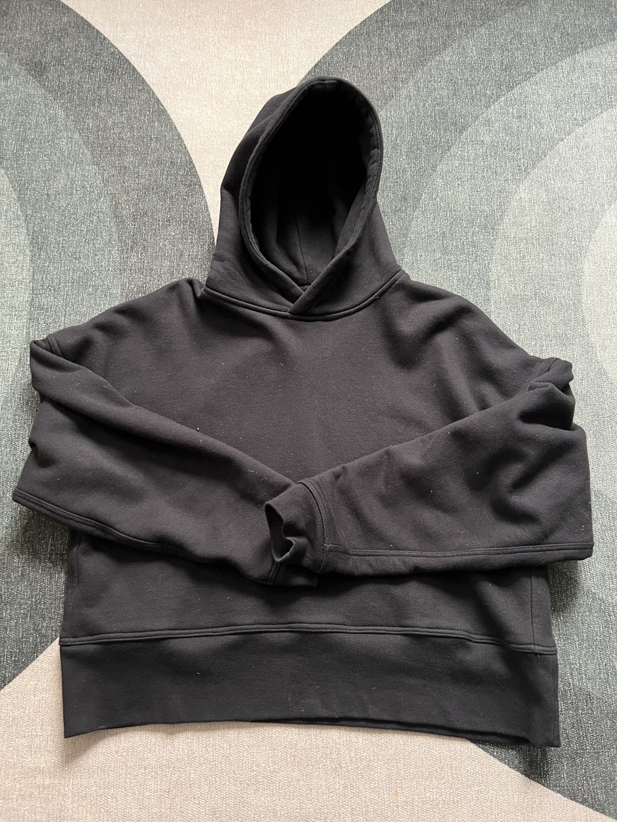 image of Designer Florence Black V2 Cropped Hoodie, Men's (Size Small)