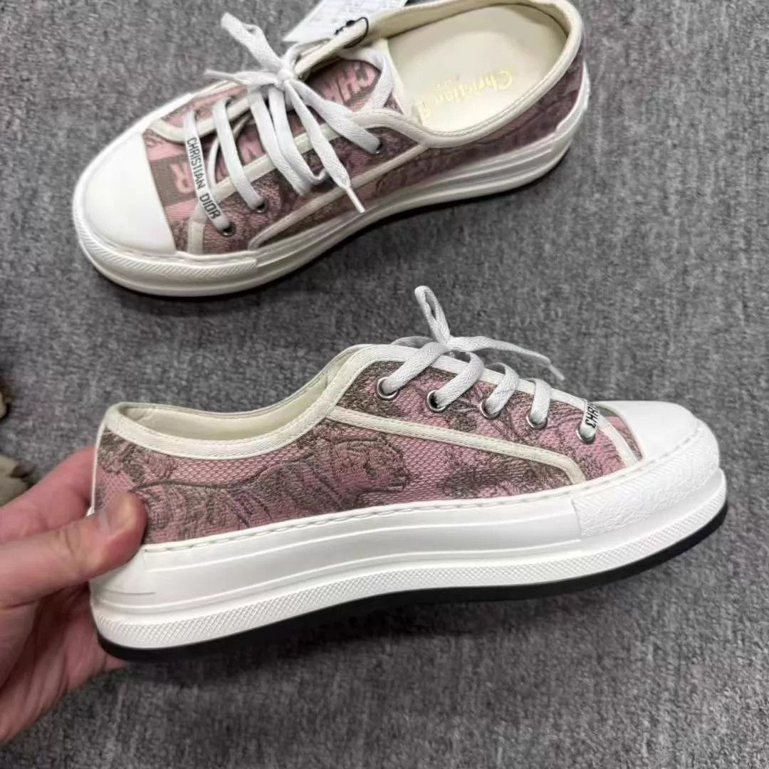 Dior Dior Pink Zoo Platform Canvas Sneaker 99 New 38.5 Size US 8 / IT 38 - 3 Thumbnail