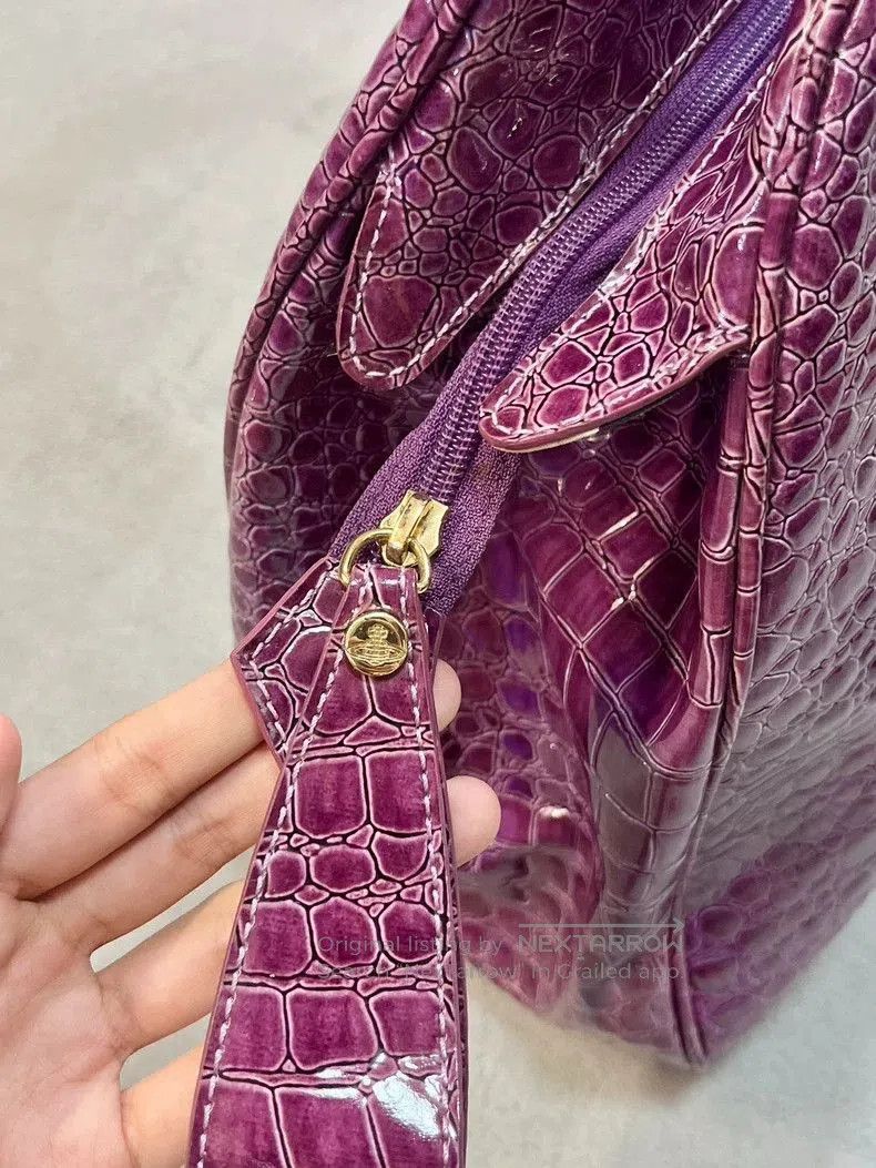 Vivienne Westwood Vivienne Westwood Purple Crocodile Bowling Bag . Size ONE SIZE - 3 Thumbnail