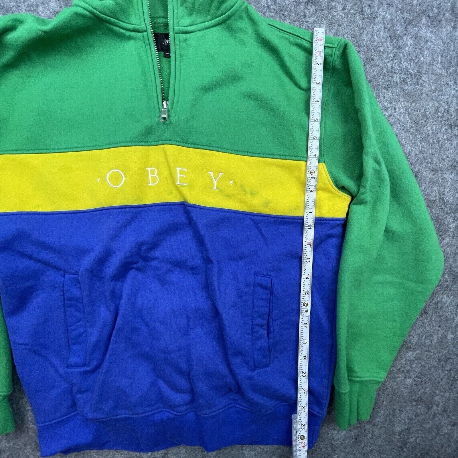 Obey Obey Worldwide Sweatshirt Mens Small Colorblock Logo Y2K Size US S / EU 44-46 / 1 - 7 Thumbnail