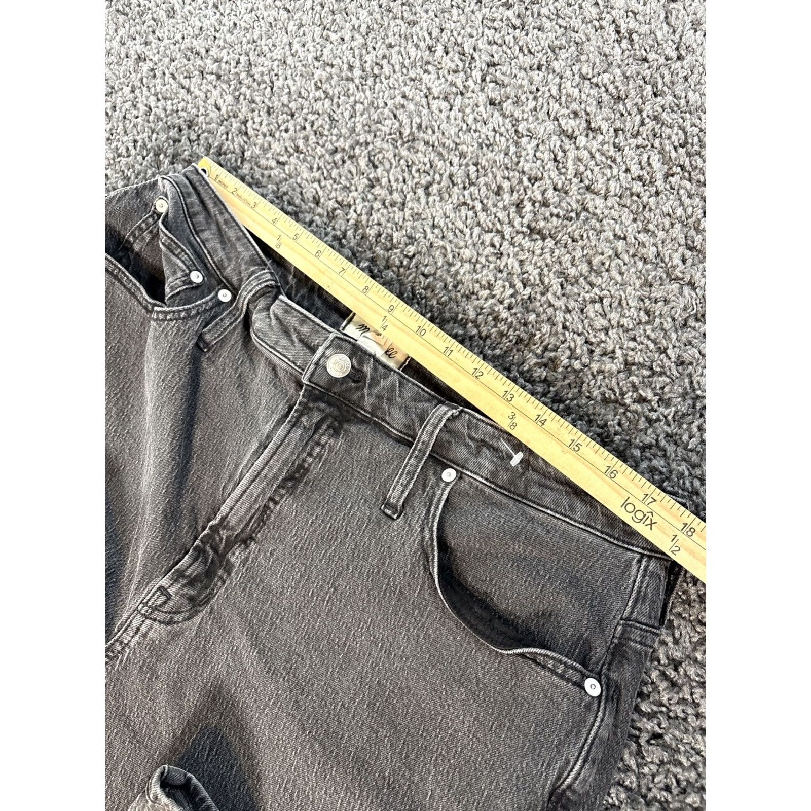 Madewell Madewell Jeans Womens Size 36 Regular 27 Black High Rise 5-Pocket Denim Straight Vintage-Style 90s Bohemian Preppy Size 25" / US 0 / IT 36 - 4 Thumbnail