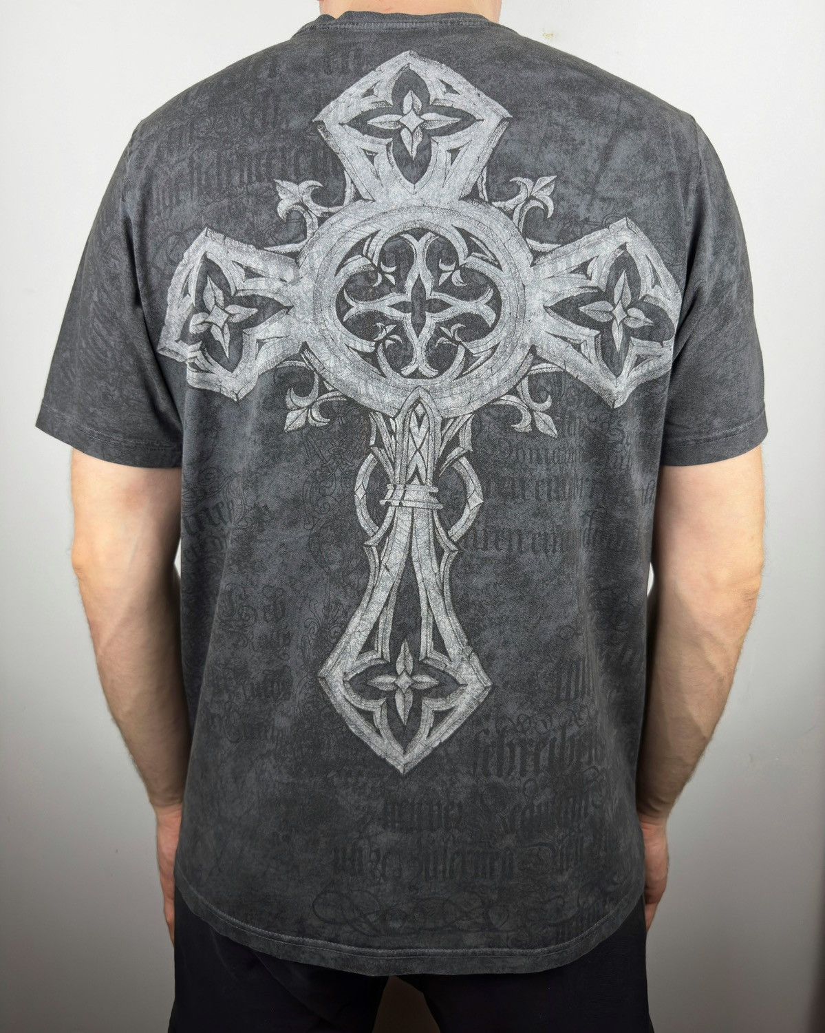 Affliction Affliction Cross All Over Print T Shirt Tee Size US L / EU 52-54 / 3 - 4 Thumbnail
