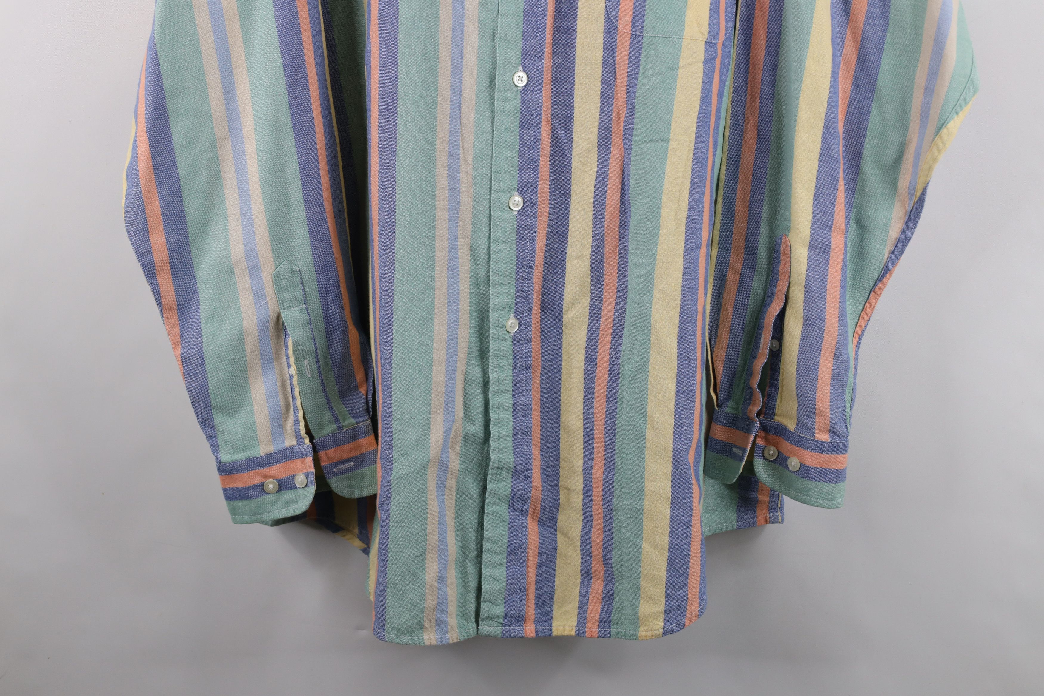 Vintage Vintage 90s Streetwear Striped Collared Button Down Shirt Size US XL / EU 56 / 4 - 3 Thumbnail