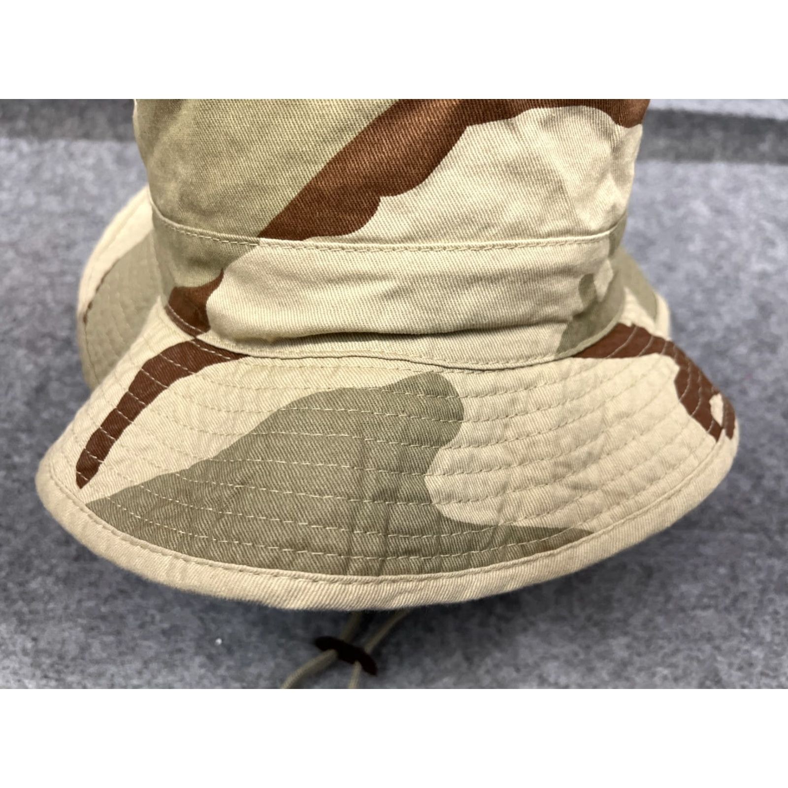 Vintage Sierra Mountain Gear Bucket Hat Adult One Size Beige Green Brown Camo Cotton Size ONE SIZE - 3 Thumbnail