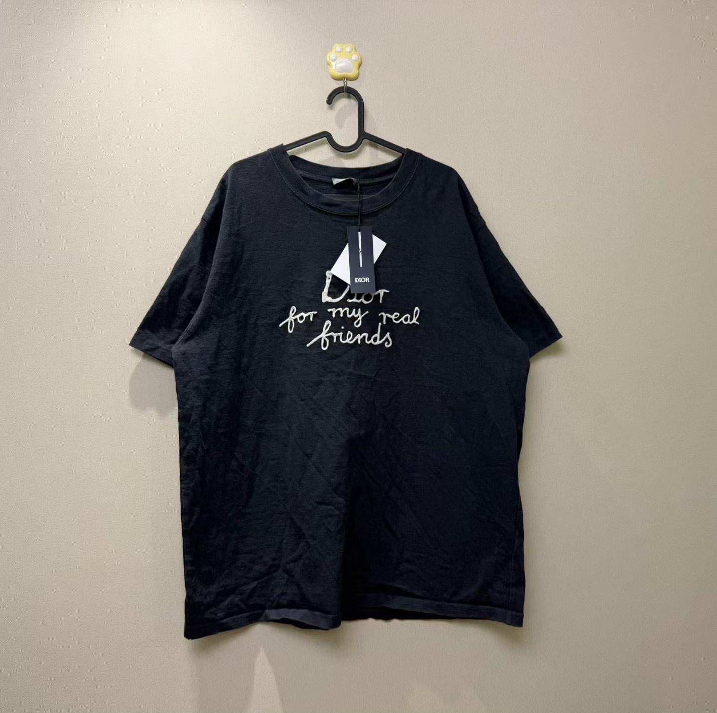 Dior Dior 25 new dark blue washed destruction letter embroidery