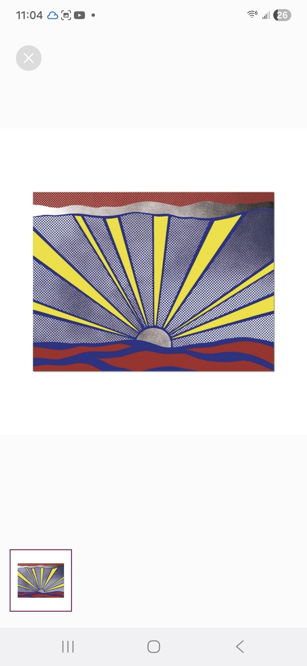 Other Sunrise by Roy Lichtenstein Sticker via Apply Stickers Size ONE SIZE - 1 Thumbnail