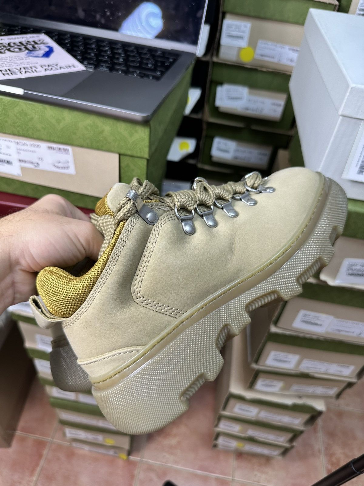 Burberry WOMAN'S Burberry Leather Trek Boot - 37 Size US 7 / IT 37 - 7 Thumbnail