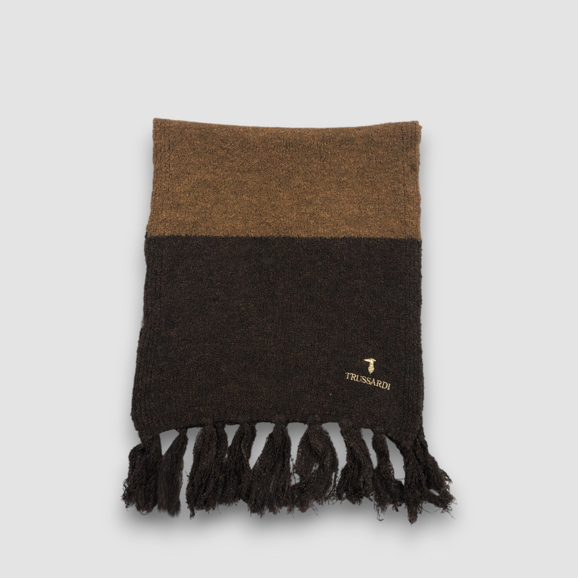 Trussardi Vintage Trussardi Scarf Muffler Wool Cashmere Scarves Size ONE SIZE - 2 Thumbnail