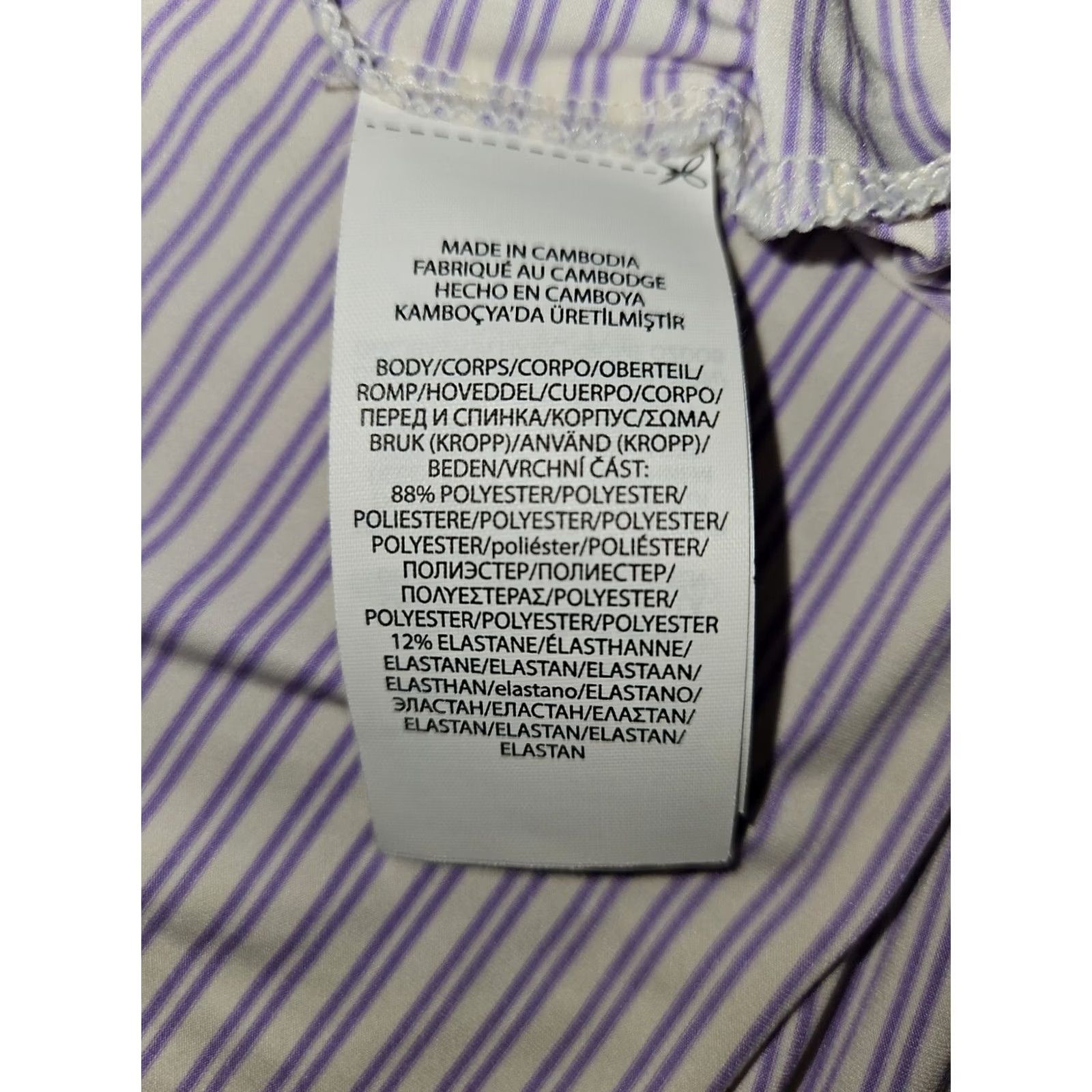 RLX Ralph Lauren RLX Ralph Lauren Polo Golf Active Preppy Striped Shirt Mens L White/Purple Size US L / EU 52-54 / 3 - 8 Thumbnail
