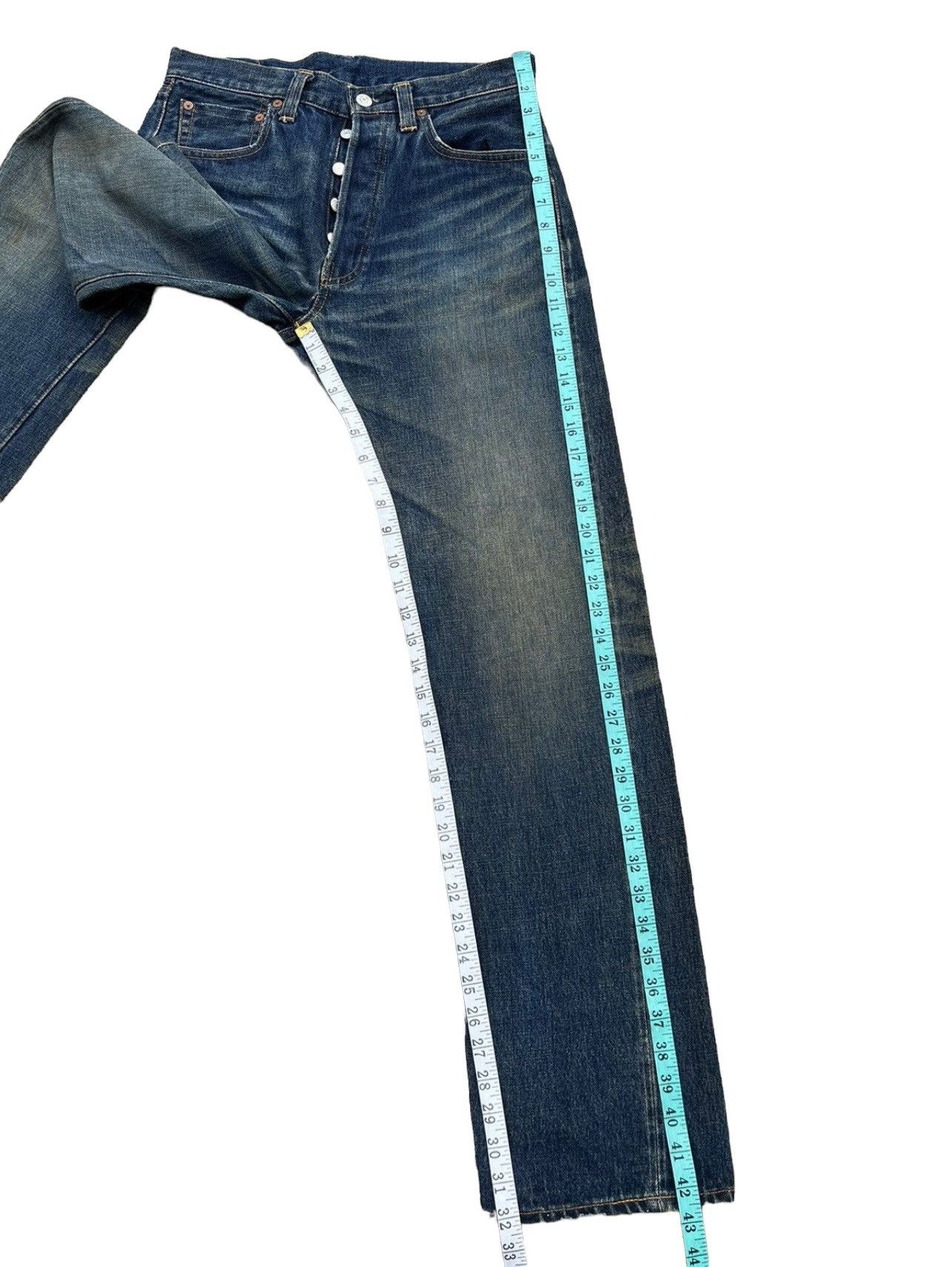 Levi's Vintage Clothing × Vintage Mud 2000 LVC Levi’s 501XX Big E #555 Selvedge Denim jeans Size US 30 / EU 46 - 5 Thumbnail