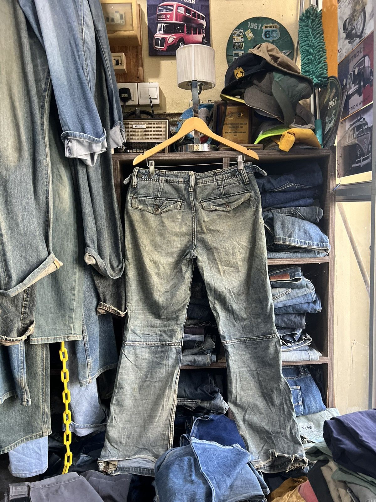 Z Brand 🔥Vintage Z Brand Double Knee Distressed Denim Size US 35 - 2 Thumbnail