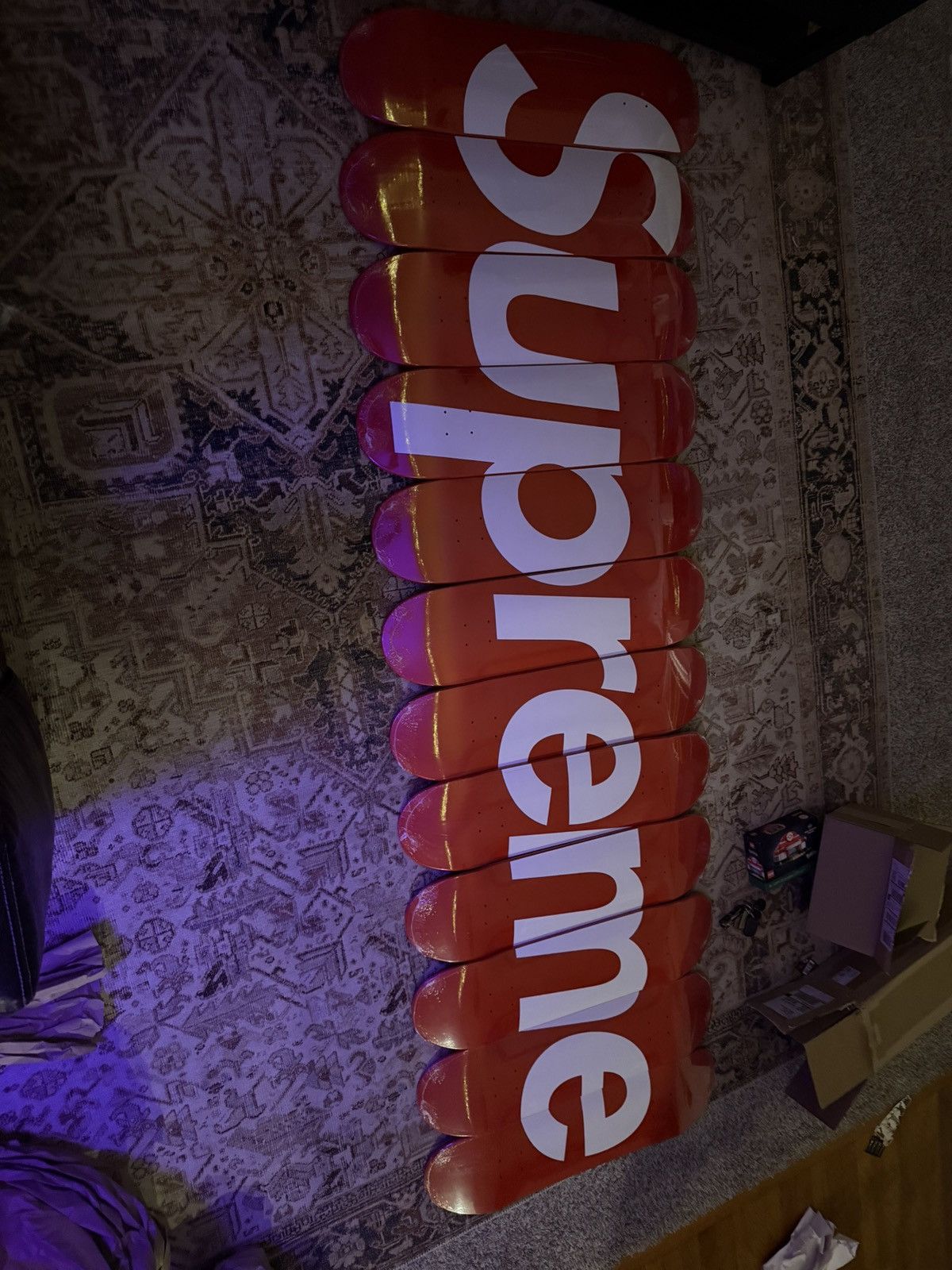 Supreme Box Logo Skateboards (Set of 12)