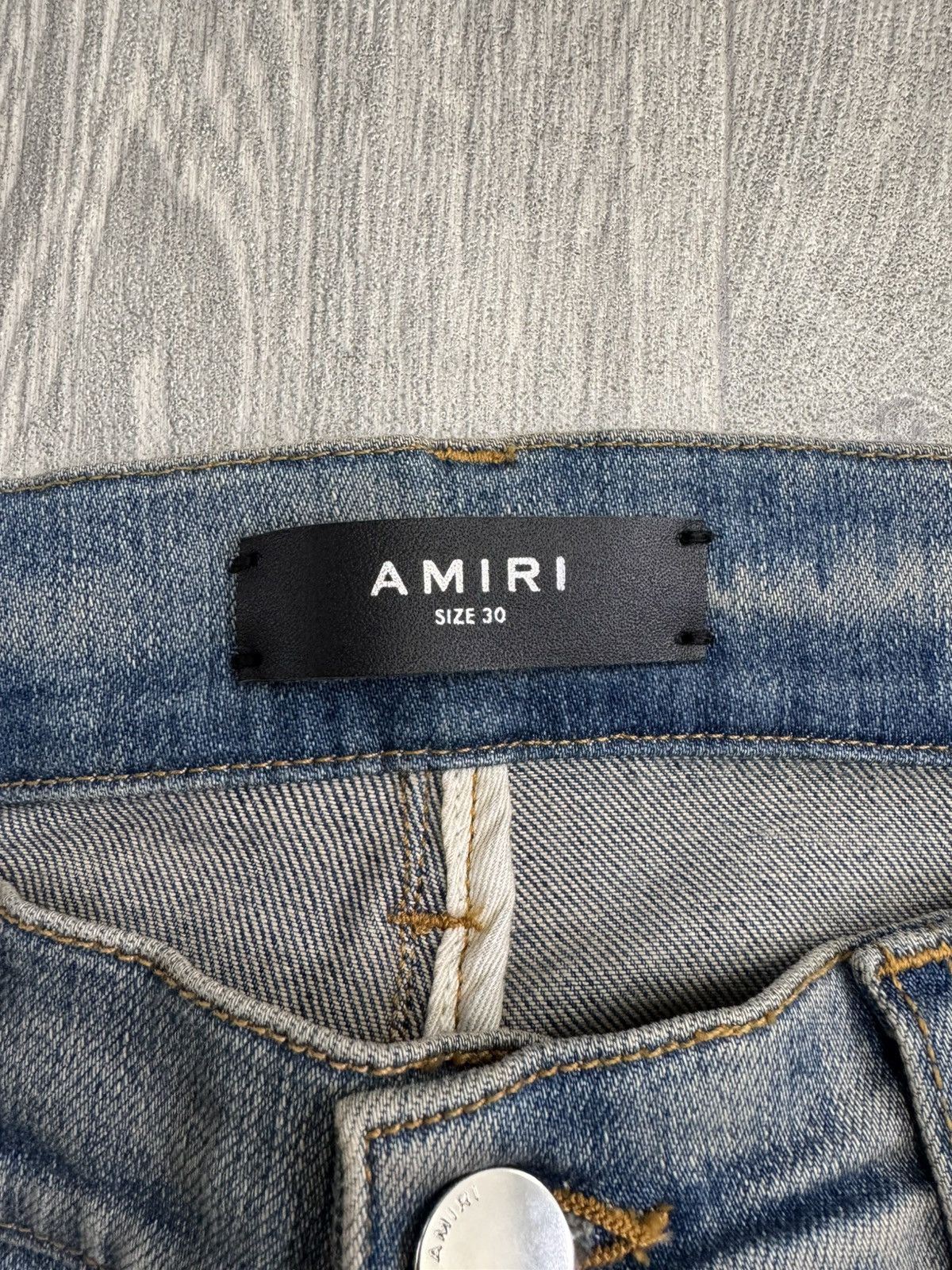 Amiri Amiri Clay Indigo Appliqué Logo Jeans Size US 30 / EU 46 - 6 Thumbnail