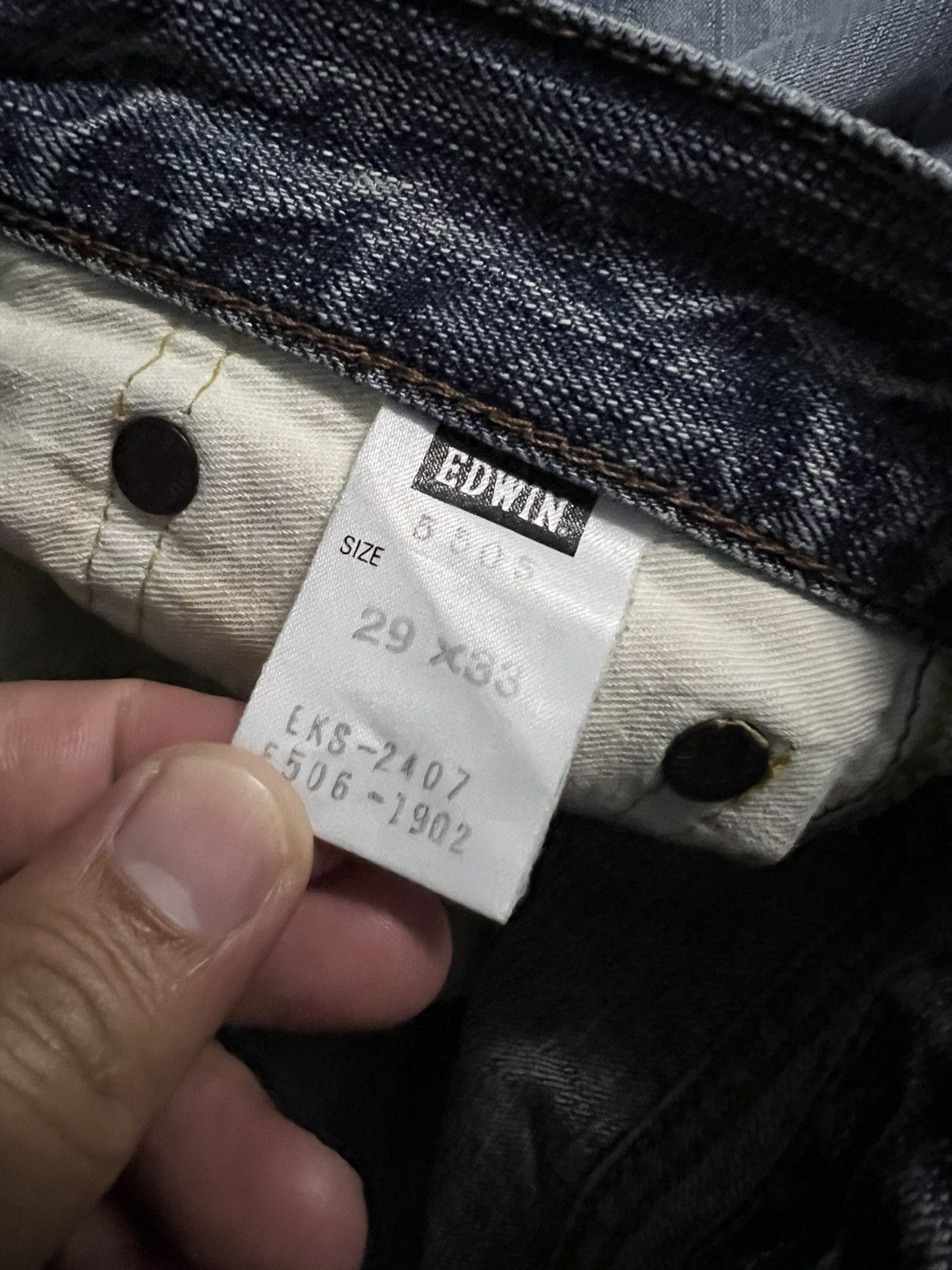 Edwin 💥Baggy💥Edwin 505ZX Selvedge Jean Very Rare Size US 30 / EU 46 - 16 Thumbnail