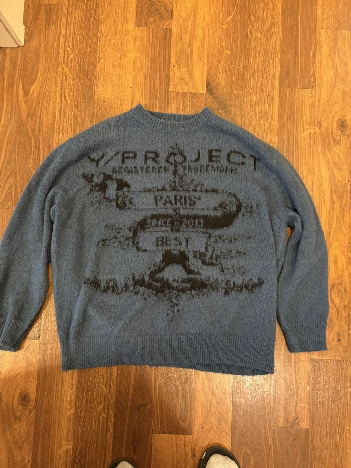 Y/Project Blue Paris Best Jacquard Sweater Size US L / EU 52-54 / 3 - 2 Thumbnail