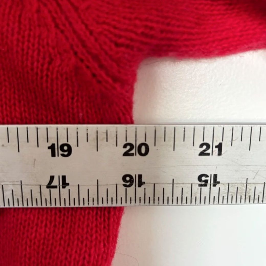 Vintage VINTAGE Hastings & Smith Red Mock Neck Cable Knit Sweater Lambswool Angora Blend M Ladies Men’s Women’s Size M / US 6-8 / IT 42-44 - 5 Thumbnail