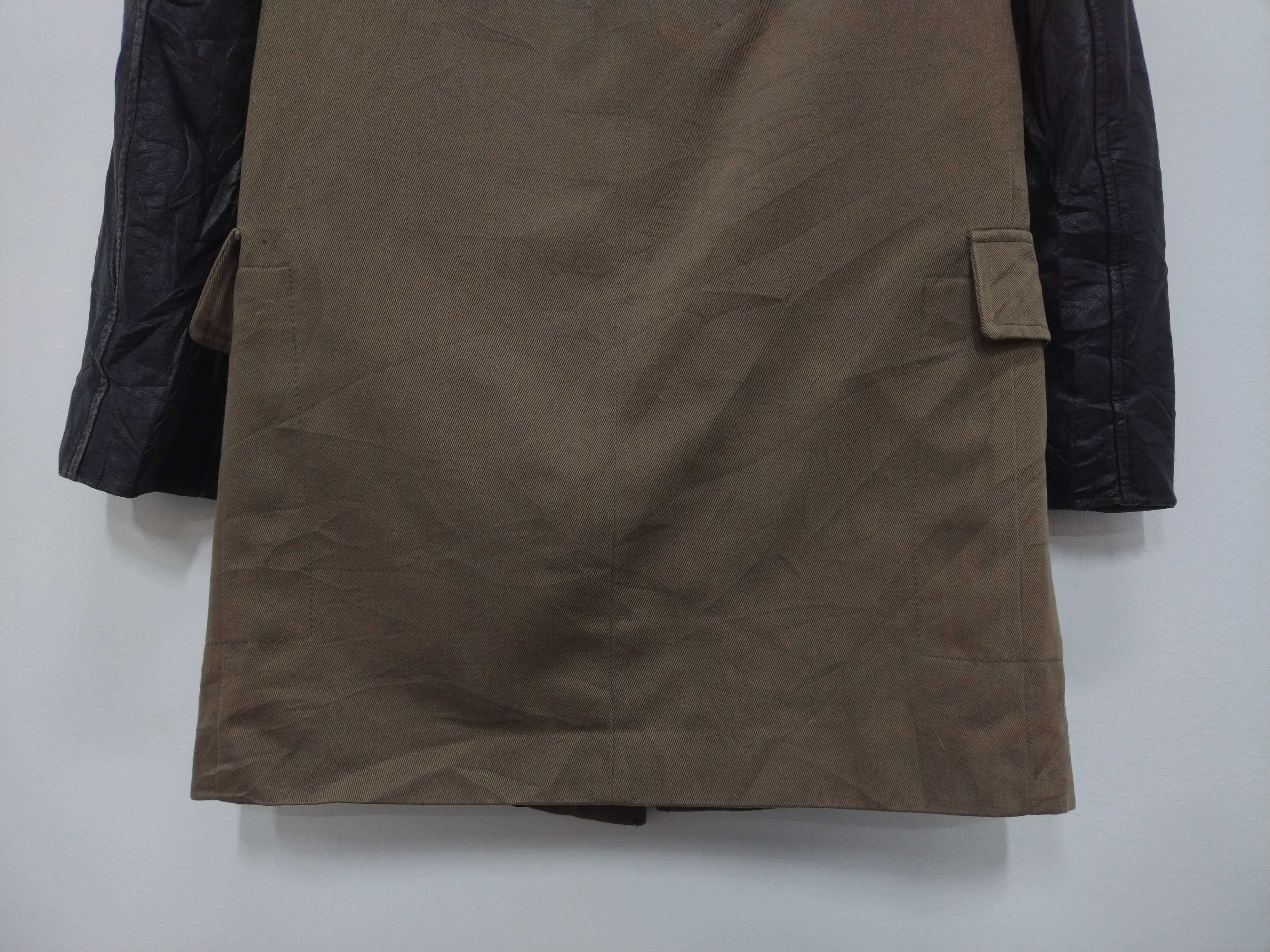 Genuine Leather × Zara Denim + Leather long Jacket Zara Size US S / EU 44-46 / 1 - 14 Thumbnail