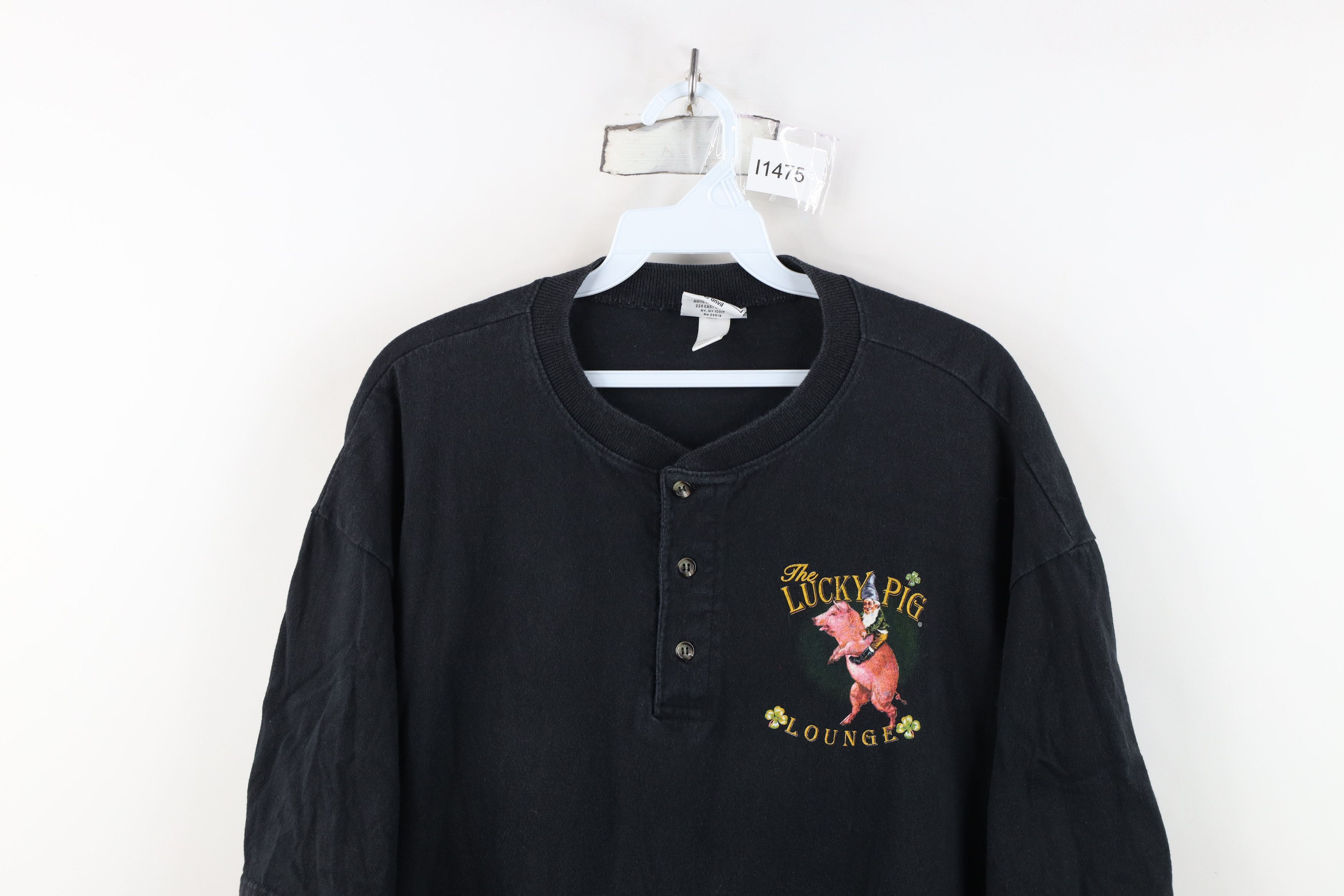 Vintage Vintage 90s Y2K Pig Lounge Orlando Florida Henley T-Shirt Size US XL / EU 56 / 4 - 2 Thumbnail