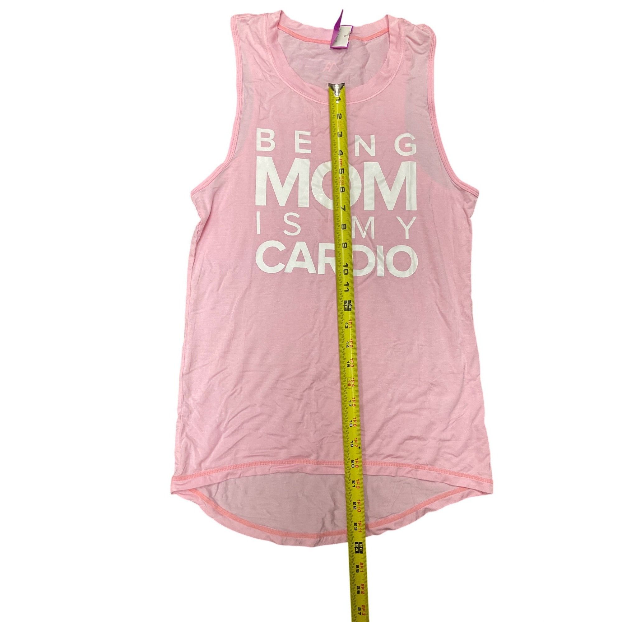 Other Being Mom Is My Cardio Pink Medium Sleeveless Tank Top Wome Size M / US 6-8 / IT 42-44 - 6 Thumbnail