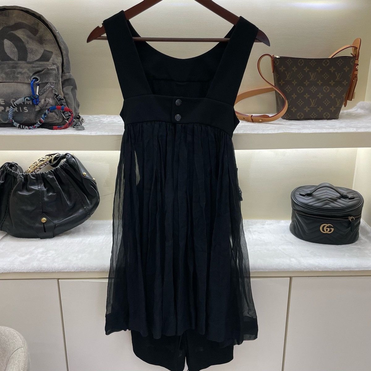 Chanel Chanel Black Mesh Dress K26WX Size XXS / US 00 / IT 34 - 1 Thumbnail