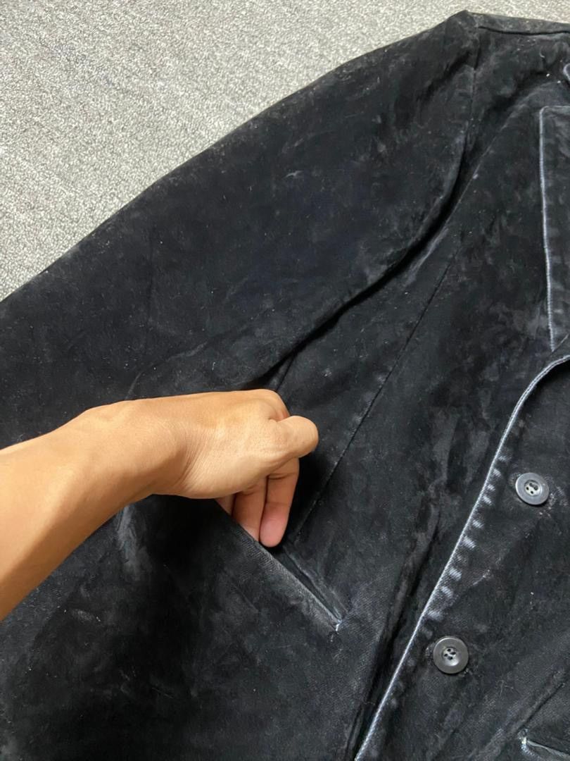 Japanese Brand Acoustic Brand Single Breasted Velvet Suede Blazer (176) Size US M / EU 48-50 / 2 - 7 Thumbnail