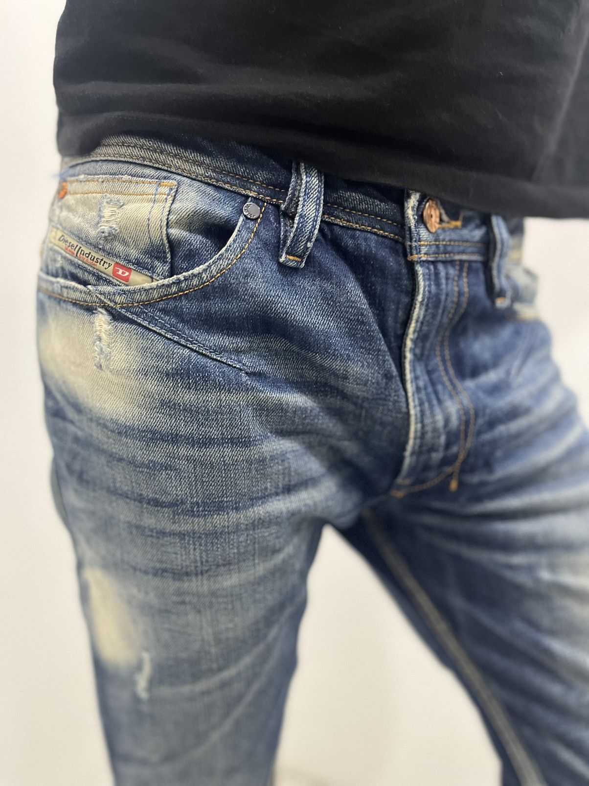 Diesel Vintage Faded Distressed Diesel Denim Y2K Style Size US 30 / EU 46 - 2 Thumbnail