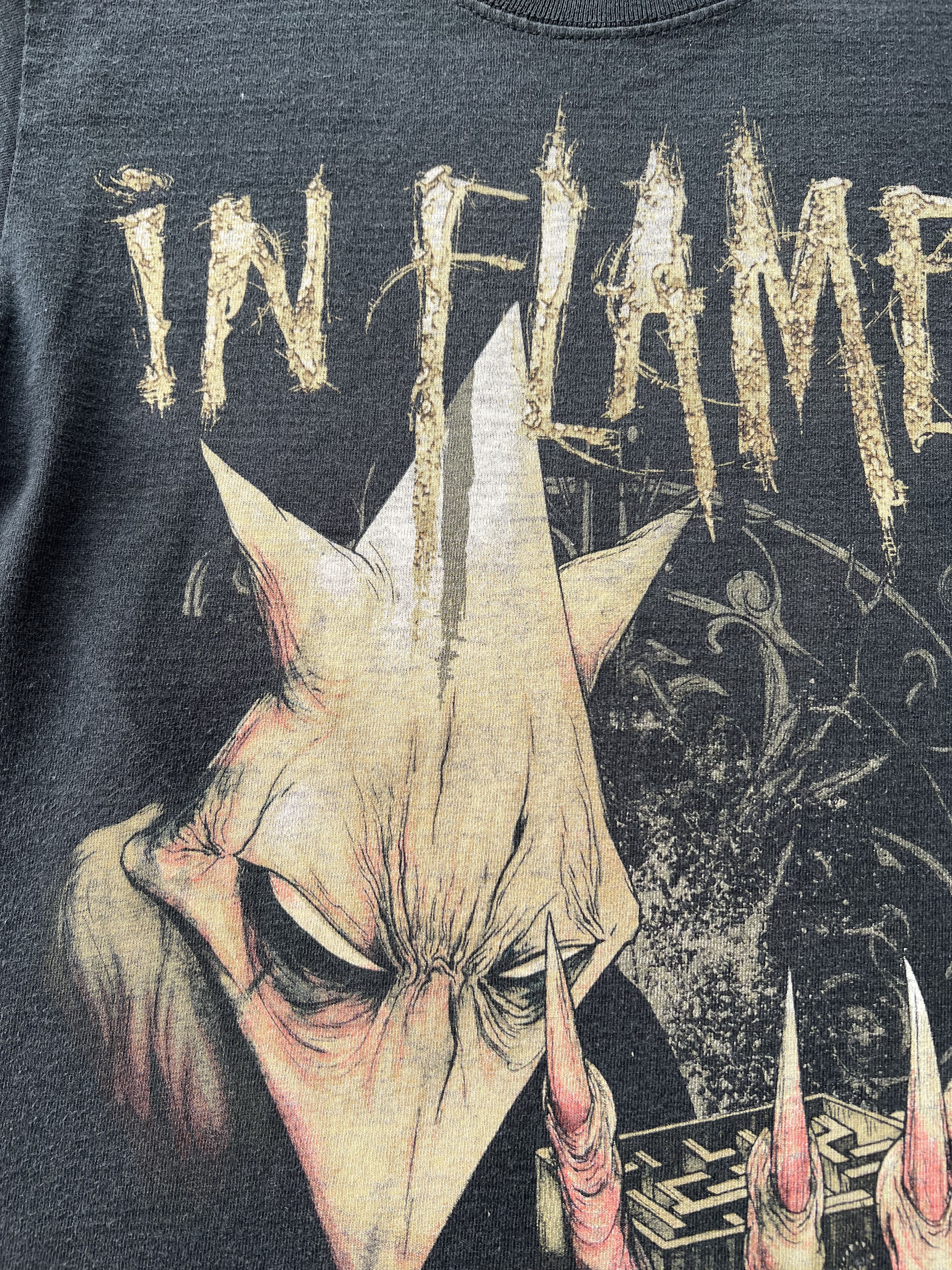 Band Tees Vintage 2000s In Flames Death Metal Band Black T-shirt Size US S / EU 44-46 / 1 - 4 Thumbnail
