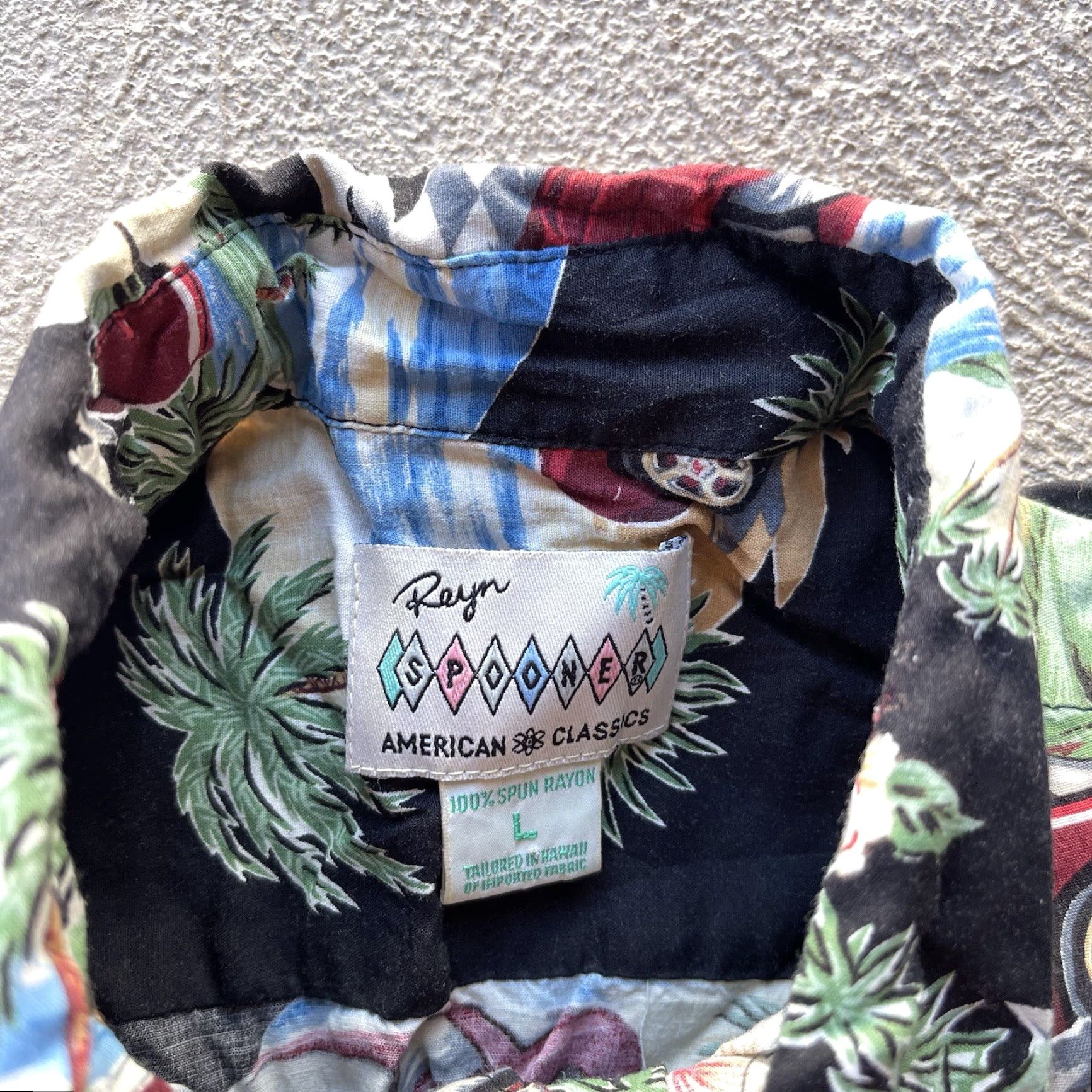 Reyn Spooner VINTAGE Reyn Spooner Shirt Mens Large Black Button Up Corvette Car Hawaiian Rayon Beach - Graphic Print - Short Sleeve - Casual (Men) Size US L / EU 52-54 / 3 - 4 Thumbnail