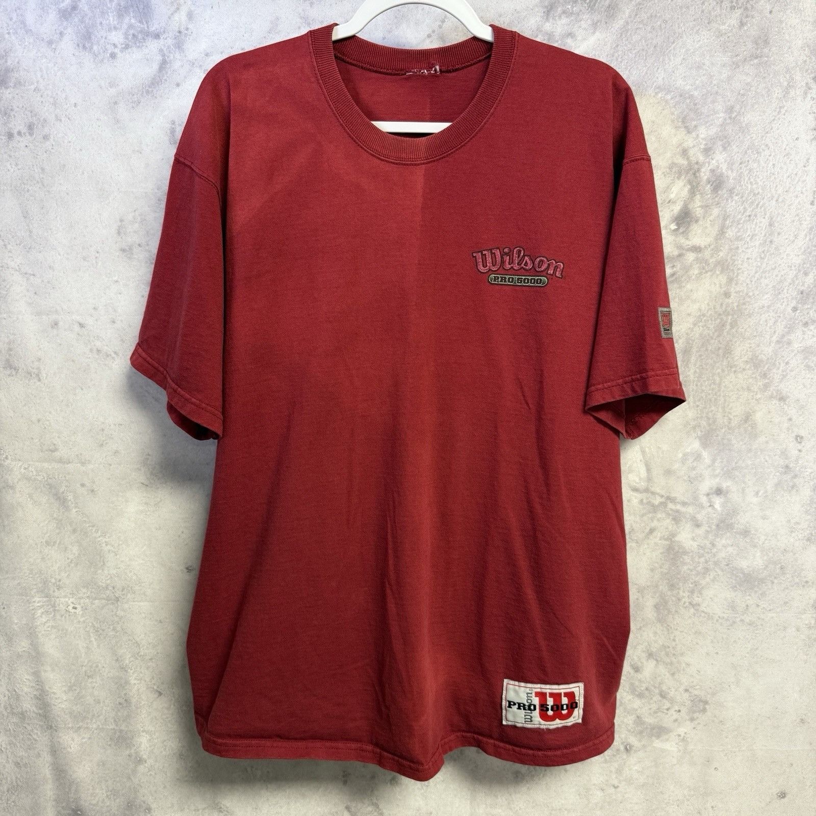 Wilson Vintage Wilson Pro 5000 T Shirt Mens XL 24x29 Red Short Slee Size US XL / EU 56 / 4 - 2 Thumbnail