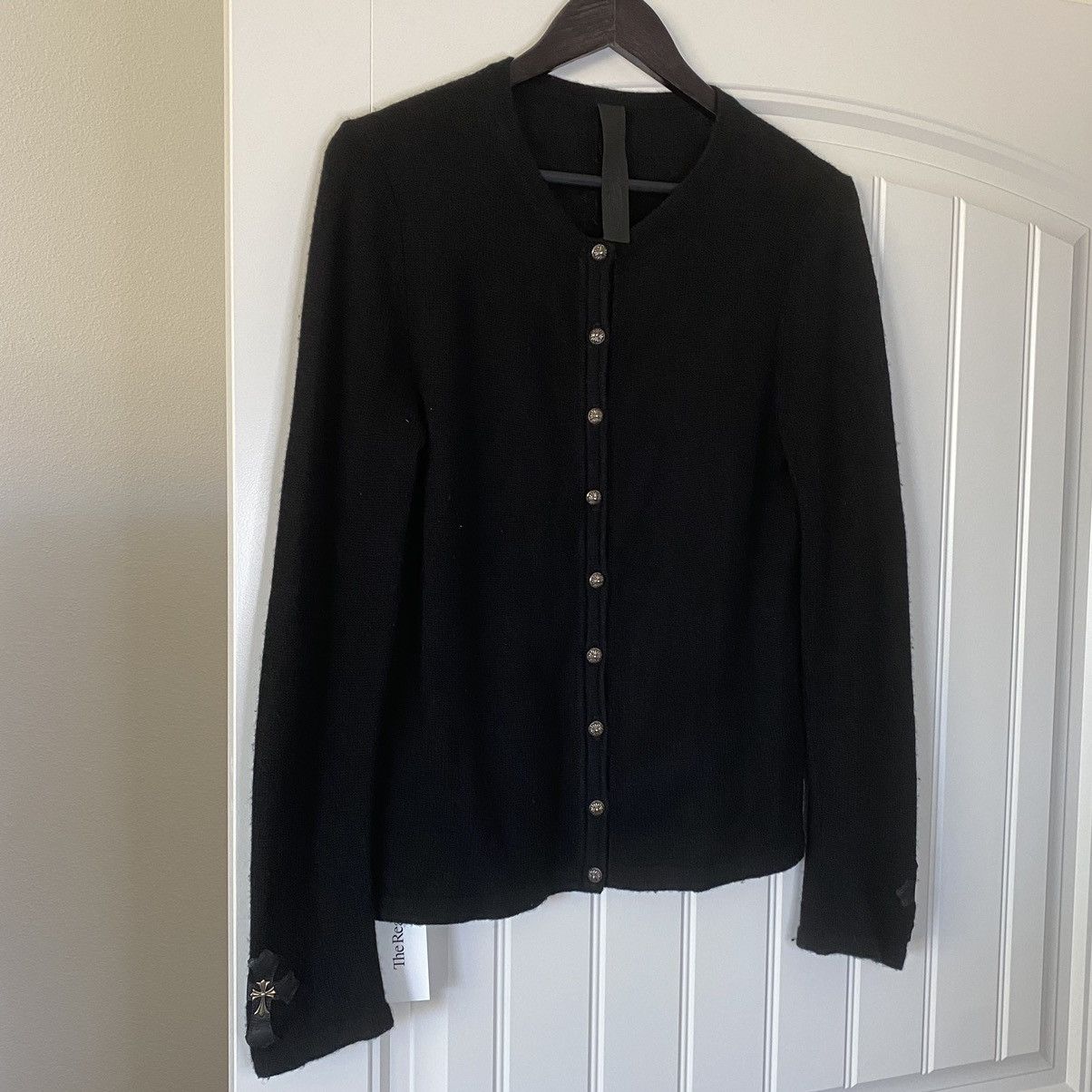 Chrome Hearts Chrome Hearts Black Cashmere Back Cross Patch Line Cardigan Size US S / EU 44-46 / 1 - 1 Thumbnail