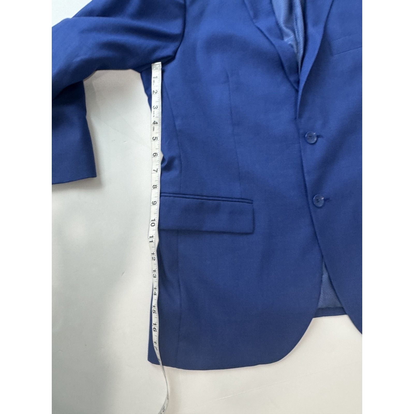 Other Bacaccio Uomo Blue 2-Piece Suit 40S Jacket 34S Pants Slim Size 40S - 16 Thumbnail