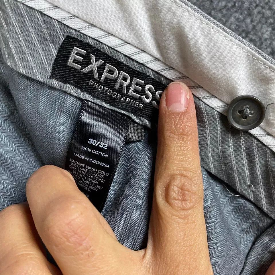 Express Express Photographer Pants Men's 30/32 Gray Hook & Eye Size US 30 / EU 46 - 10 Thumbnail