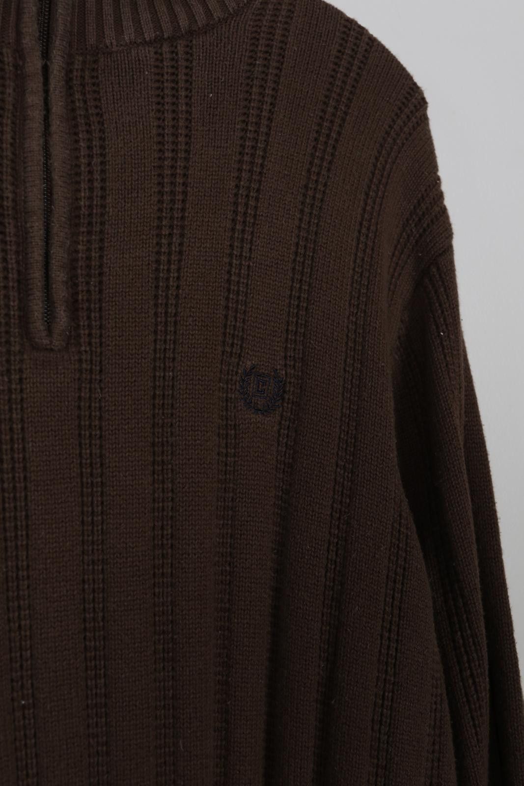 Chaps 00's Chaps Ribbed Knit Quarter-Zip Sweater Size M / US 6-8 / IT 42-44 - 3 Thumbnail