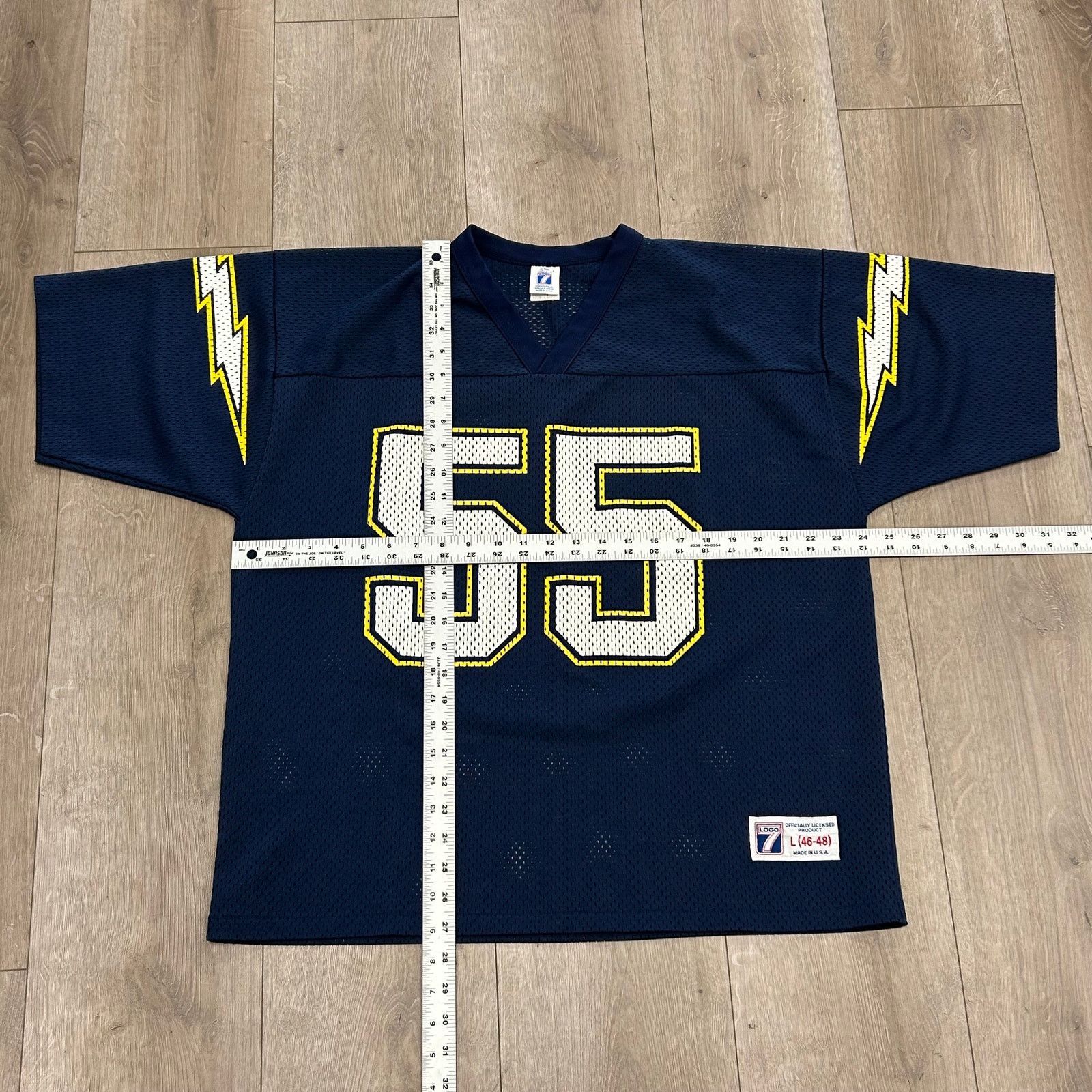Logo 7 × Vintage vintage 1990s Logo 7 San Diego Chargers Seau #55 jersey Size US L / EU 52-54 / 3 - 5 Thumbnail