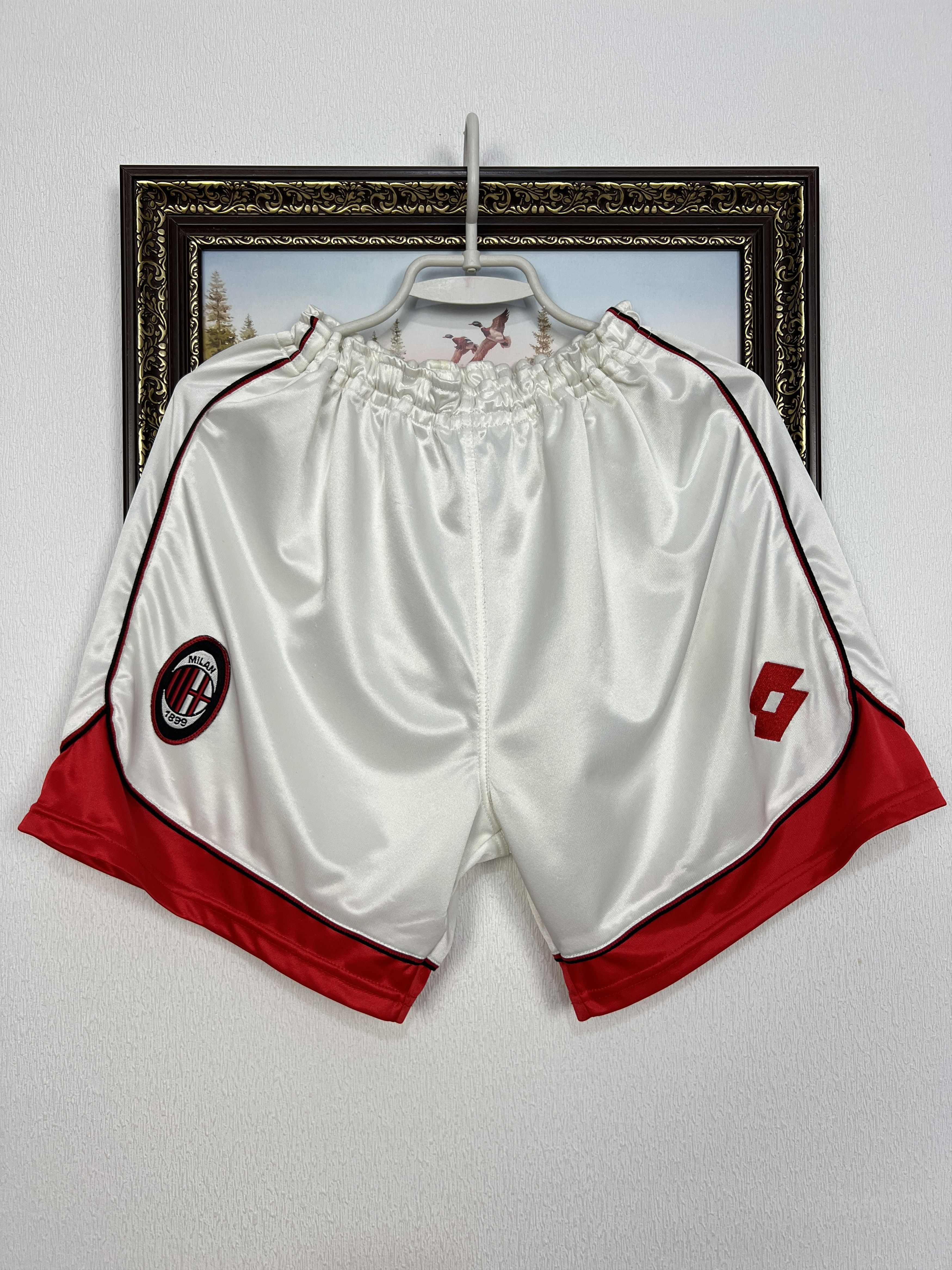 Lotto Sport Vintage 90's Lotto AC Milan Football Shorts Athletic Soccer Size US 34 / EU 50 - 1 Thumbnail