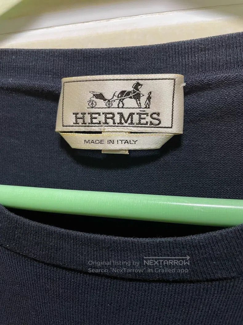 Hermes Hermes Knitted short-sleeve t-shirt with openwork battle h Size US XL / EU 56 / 4 - 4 Thumbnail