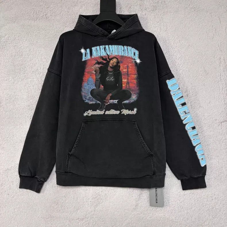 Balenciaga × Gap × Yeezy YGEBB Washed Black Dove Hoodie | Grailed