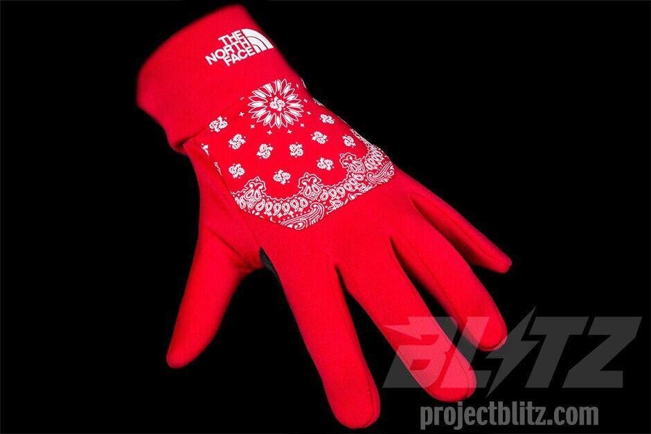 Bandana Gloves Red Bandana Supreme North Face FW14 SUPREME THE