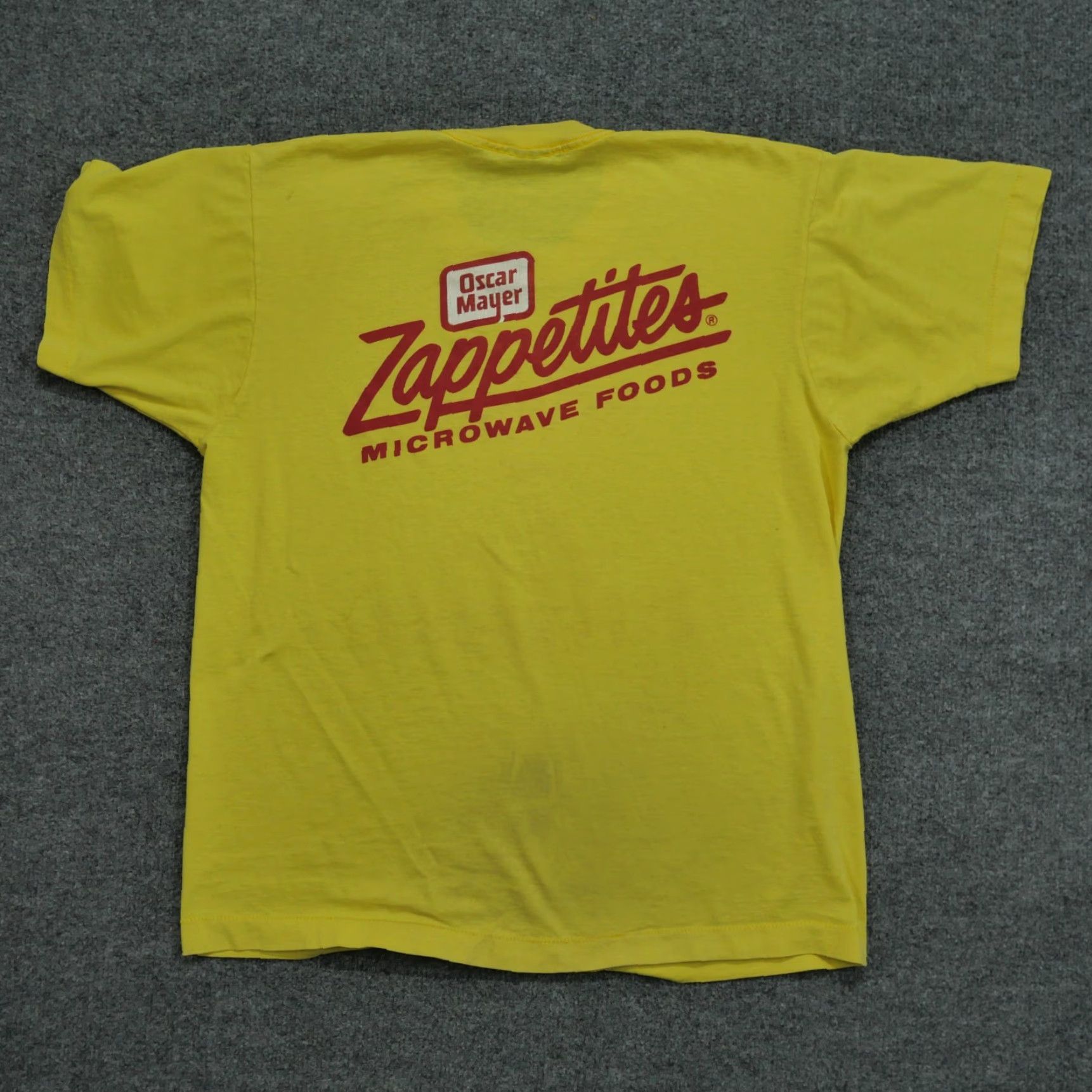 Vintage VINTAGE Oscar Mayer T Shirt Mens Adult Large Yellow 90s Screen Stars Graphic Print Short Sleeve Crew Neck Cotton Size US L / EU 52-54 / 3 - 2 Thumbnail