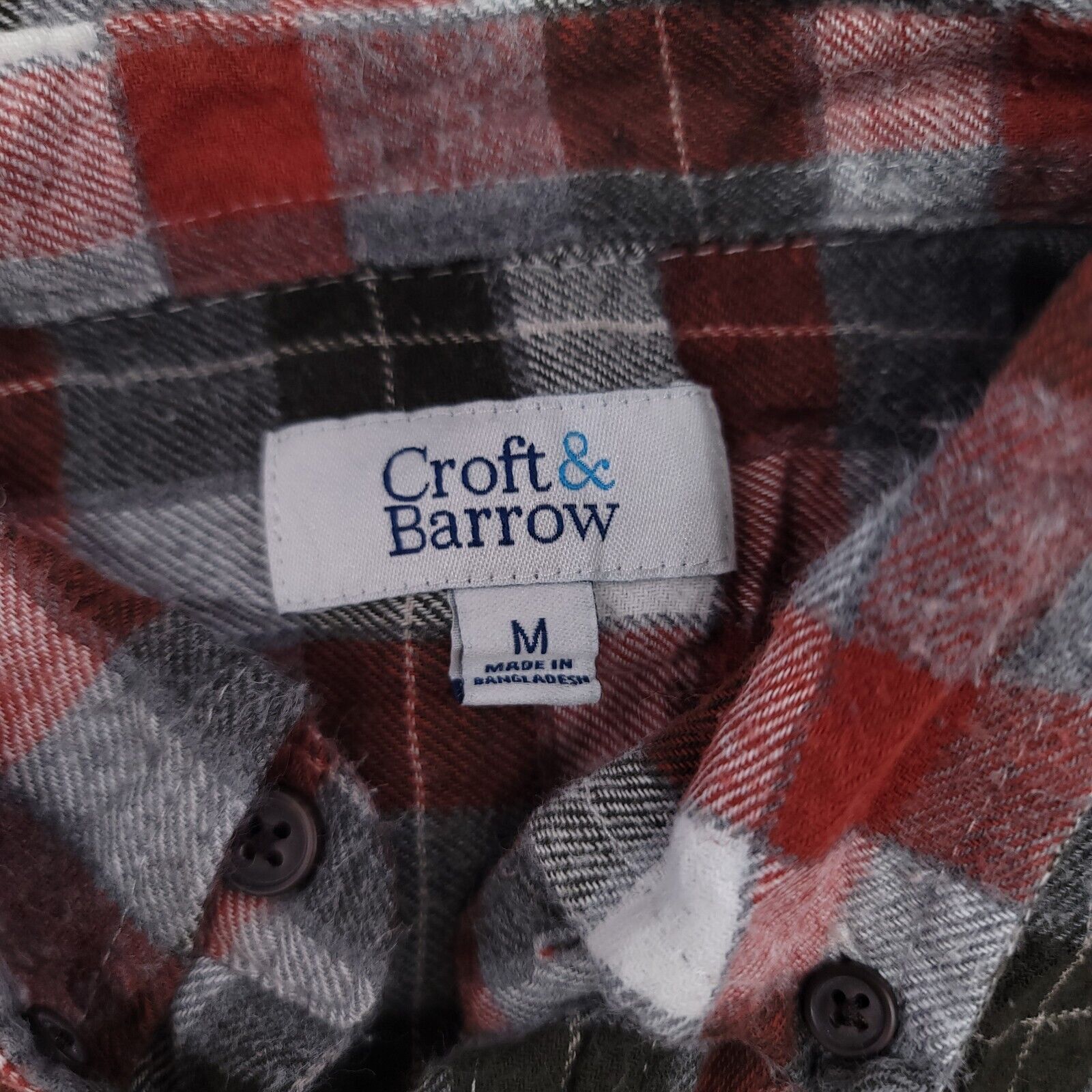 Croft & Barrow Croft & Barrow Tartan Flannel Shirt Mens Size Medium M Red Size US M / EU 48-50 / 2 - 3 Thumbnail