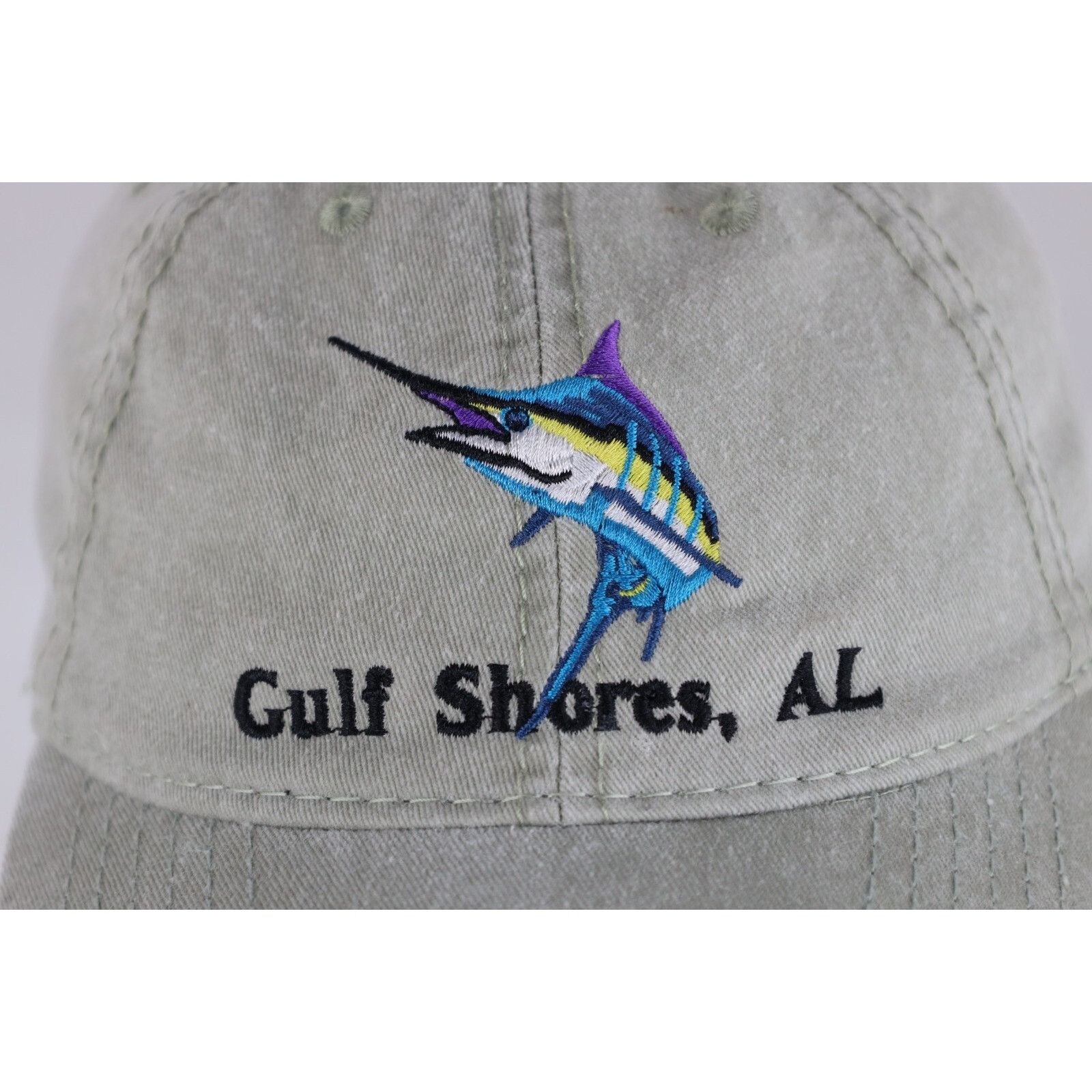 Vintage Vintage 90s Stonewash Gulf Shores Alabama Fishing Hat Size ONE SIZE - 3 Thumbnail