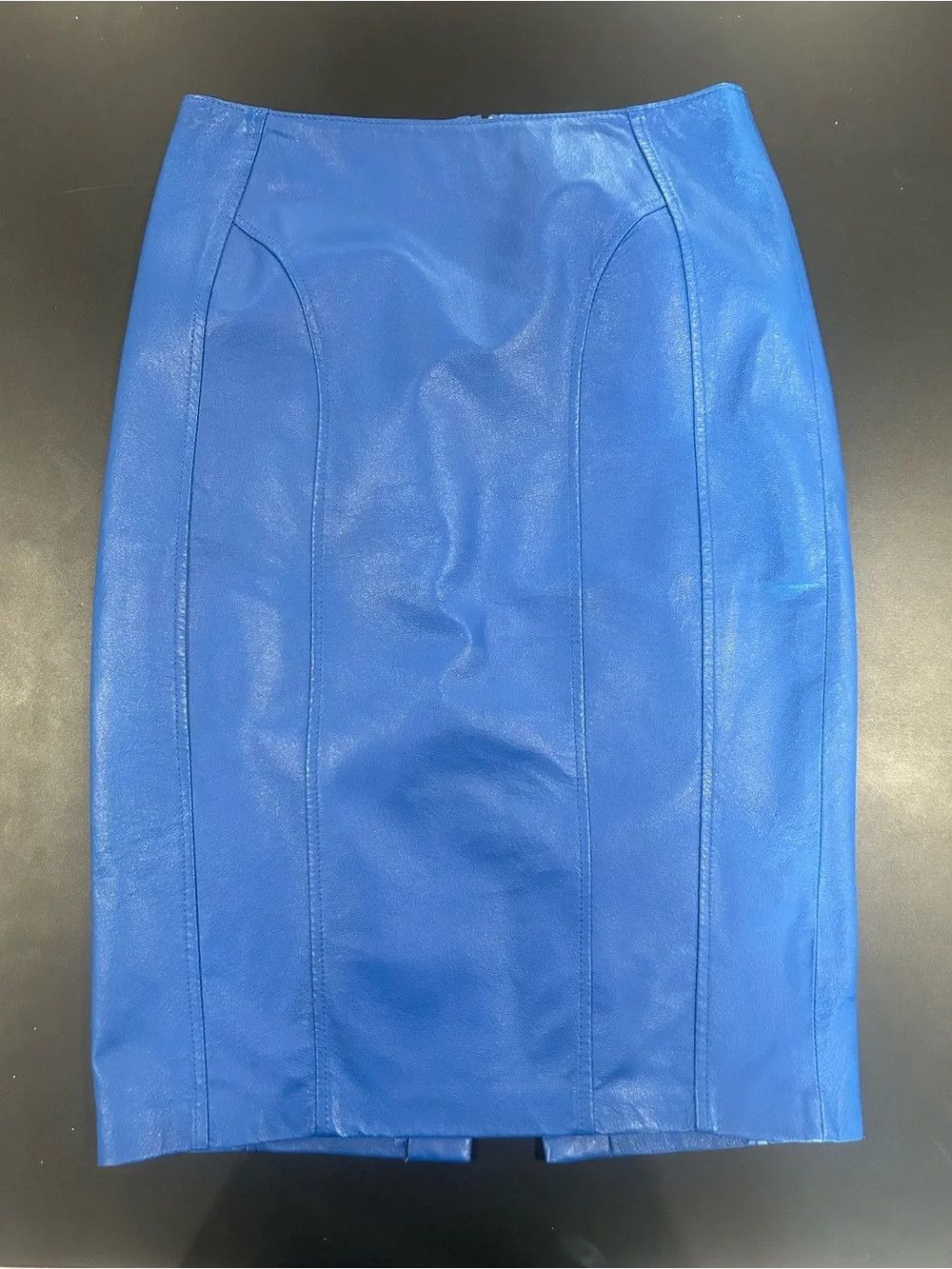 Danier Danier Electric Blue Genuine Leather Pencil Skirt Size 27" / US 4 / IT 40 - 1 Thumbnail
