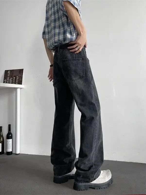 Japanese Brand Retro loose straight leg wide leg jeans Size US 32 / EU 48 - 4 Thumbnail
