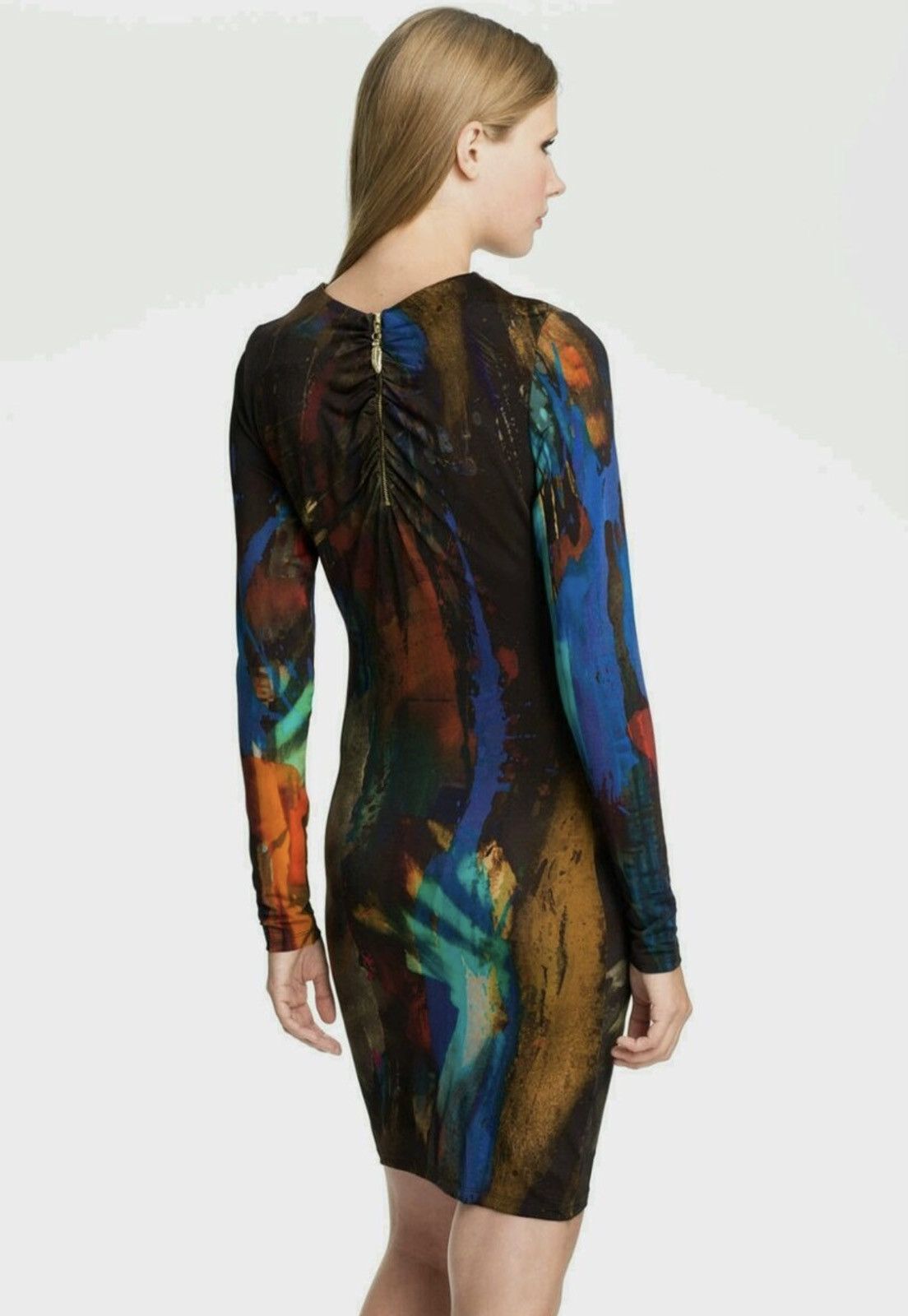 Designer × Ted Baker Ted Baker Draped Multicolor Stretch Dress Size XS / US 0-2 / IT 36-38 - 14 Thumbnail