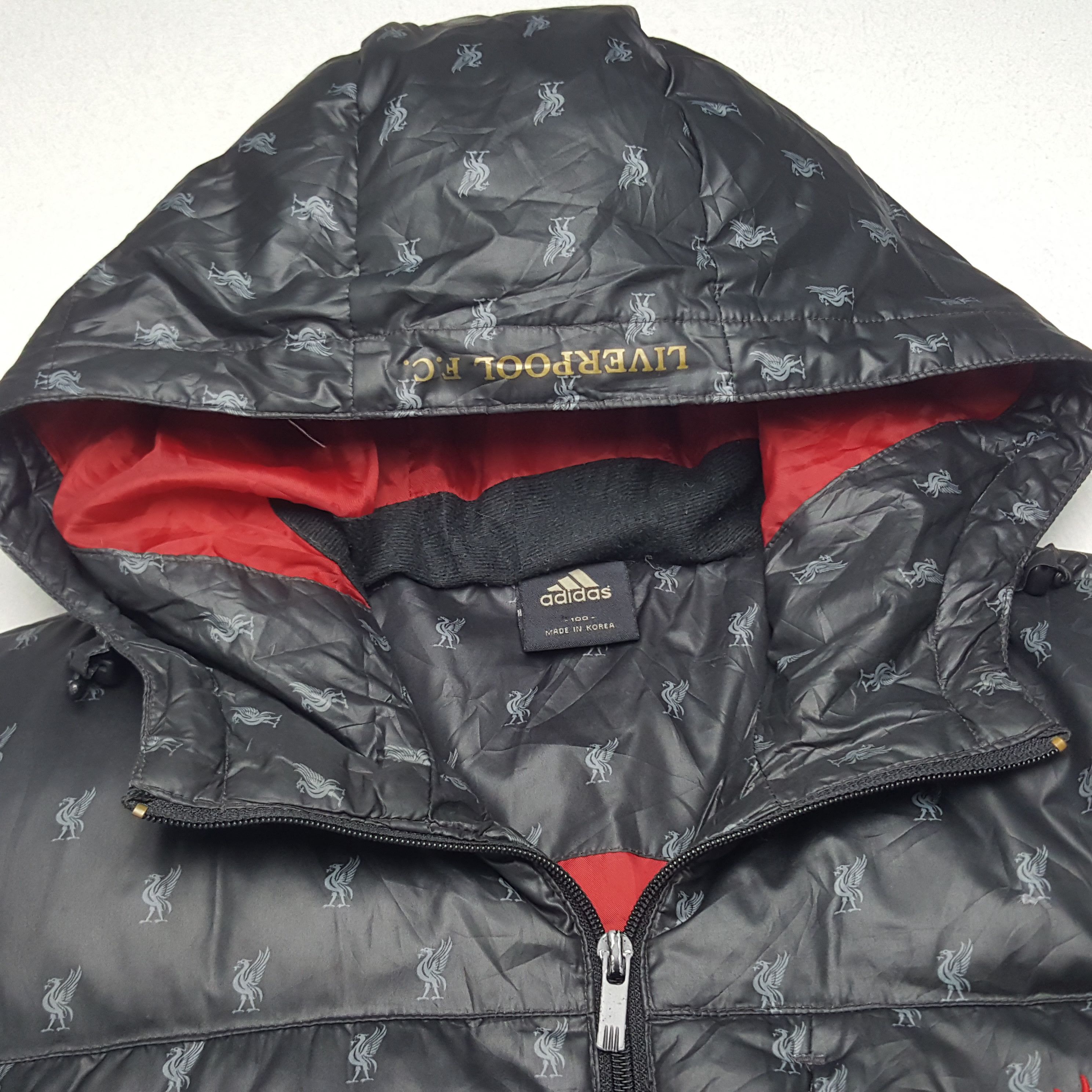 Adidas × Vintage Vintage Adidas Liverpool FC Puffer Winter Jacket Hoodies Size US L / EU 52-54 / 3 - 5 Thumbnail