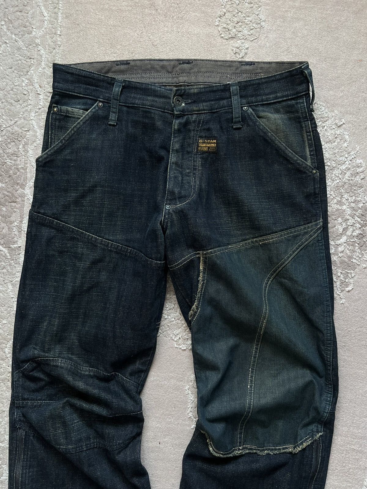 G-Star CRAZY VINTAGE G-STAR RAW CONCEPT ELWOOD OPIUM RARE JEANS Size US 31 - 4 Thumbnail