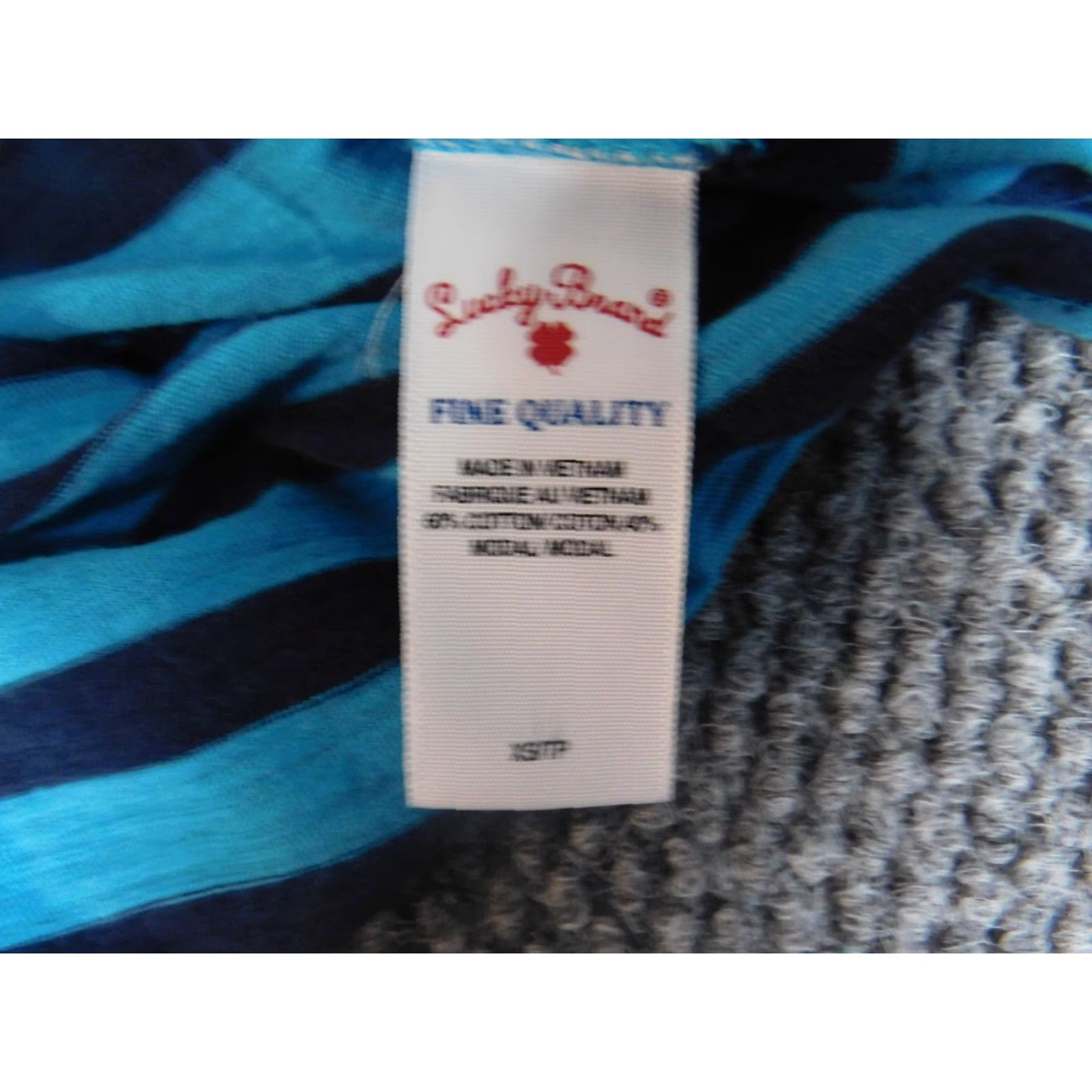Lucky Brand Lucky Brand top Blouse XS Women Regular Blue Stripe Crew Neck Long Sleeve Pullover Casual Cotton Modal Down Basic Classic Stretch Size XS / US 0-2 / IT 36-38 - 7 Thumbnail